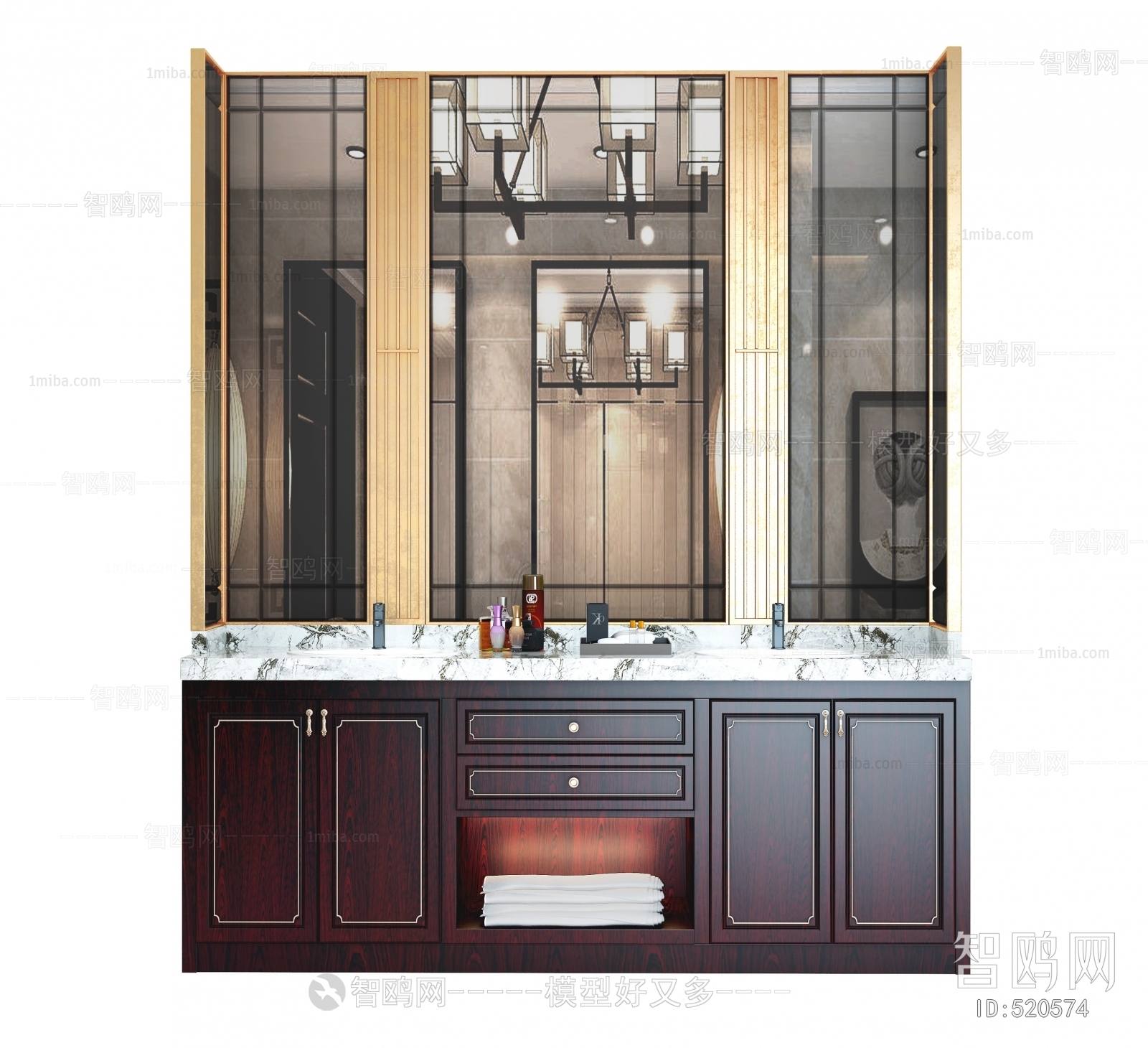 New Chinese Style Bathroom Cabinet