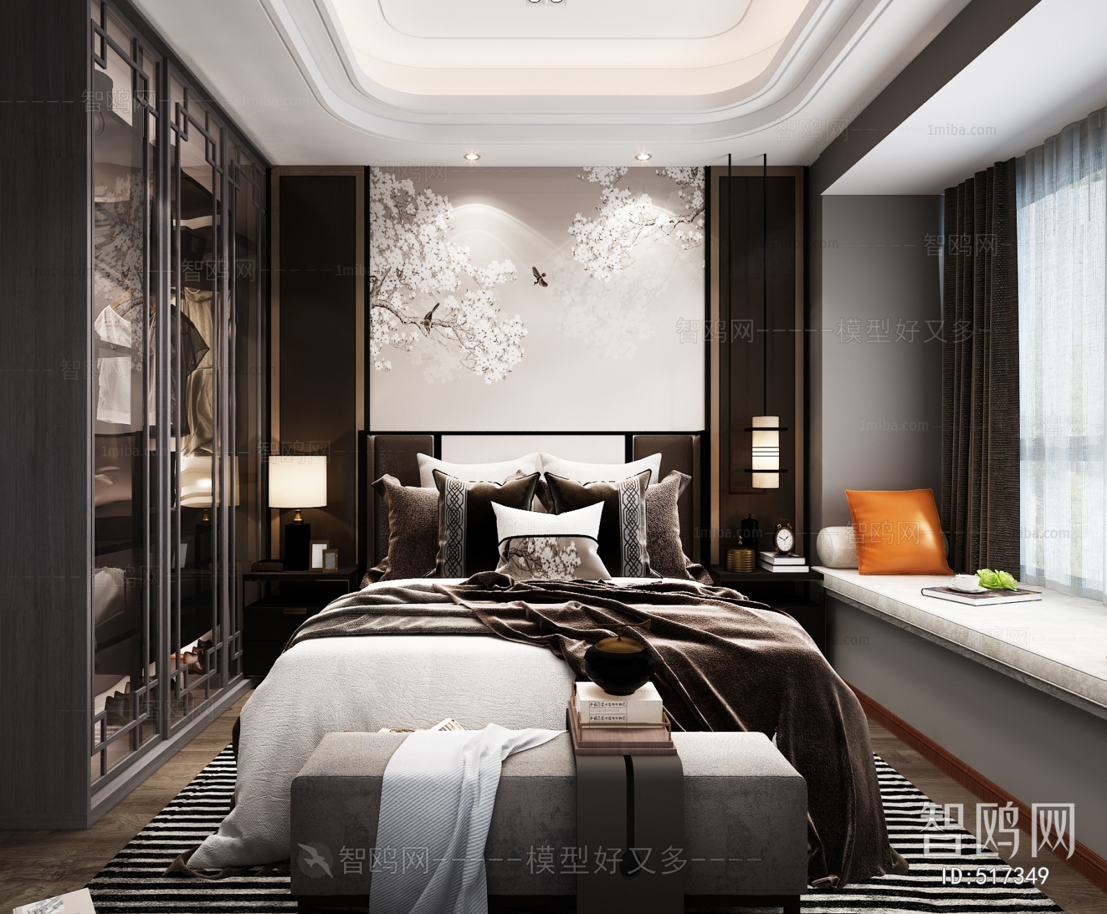 New Chinese Style Bedroom