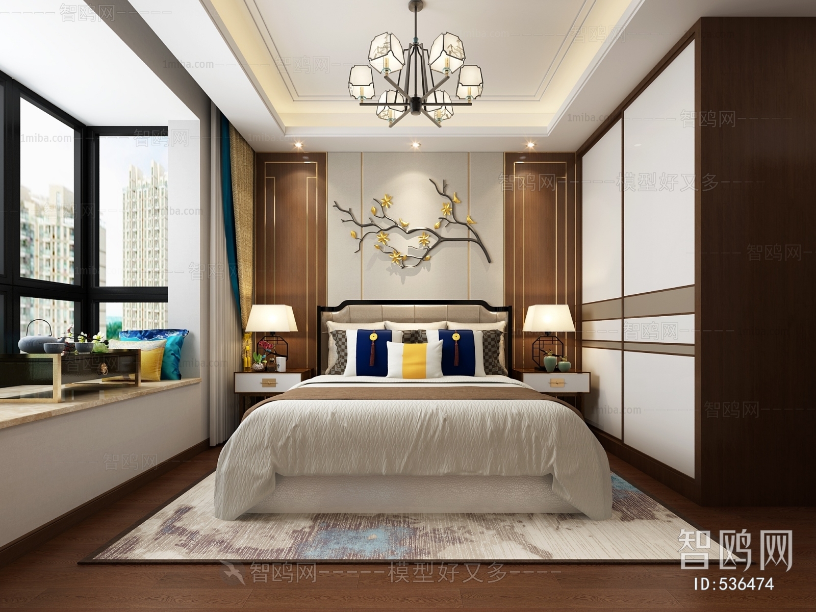 New Chinese Style Bedroom