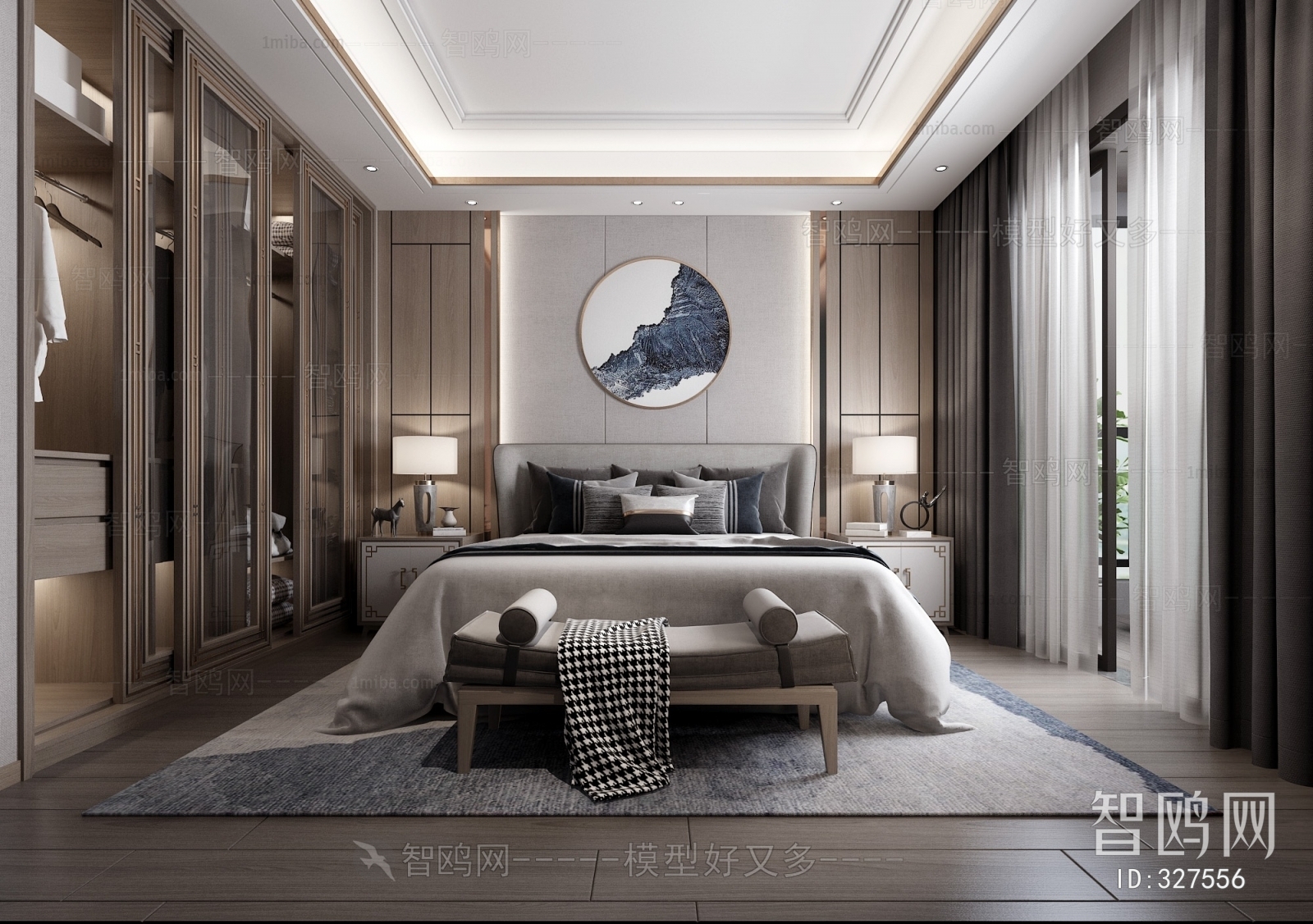 New Chinese Style Bedroom