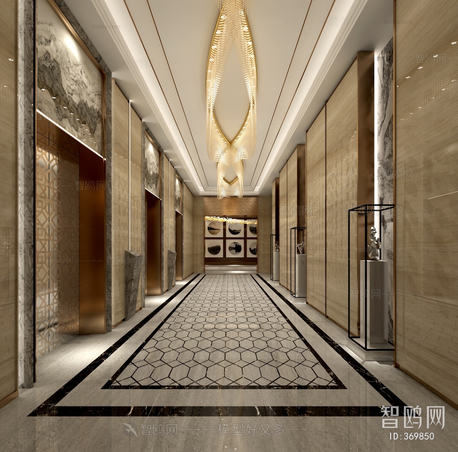 Modern Corridor Elevator Hall