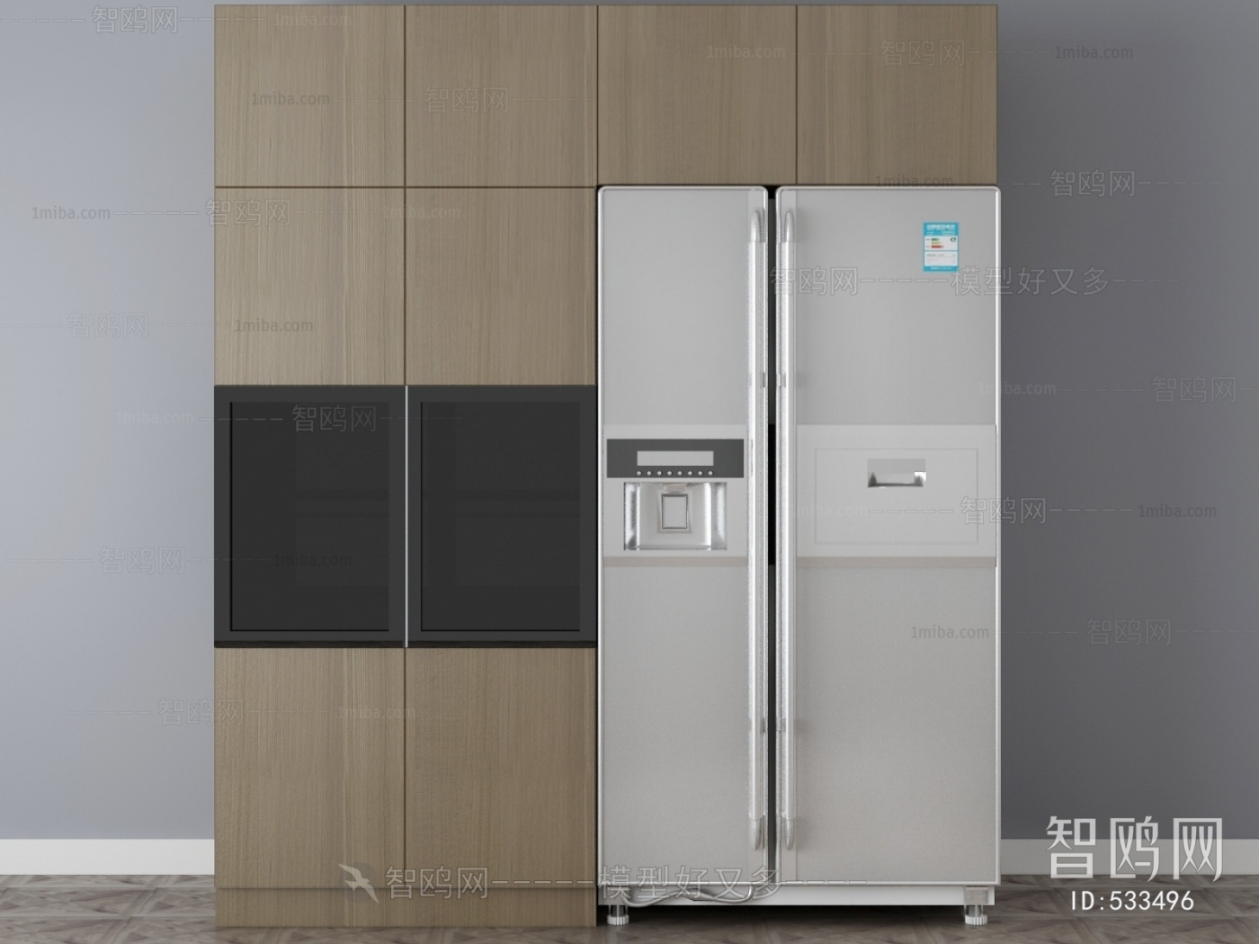 现代家电冰箱厨柜组合