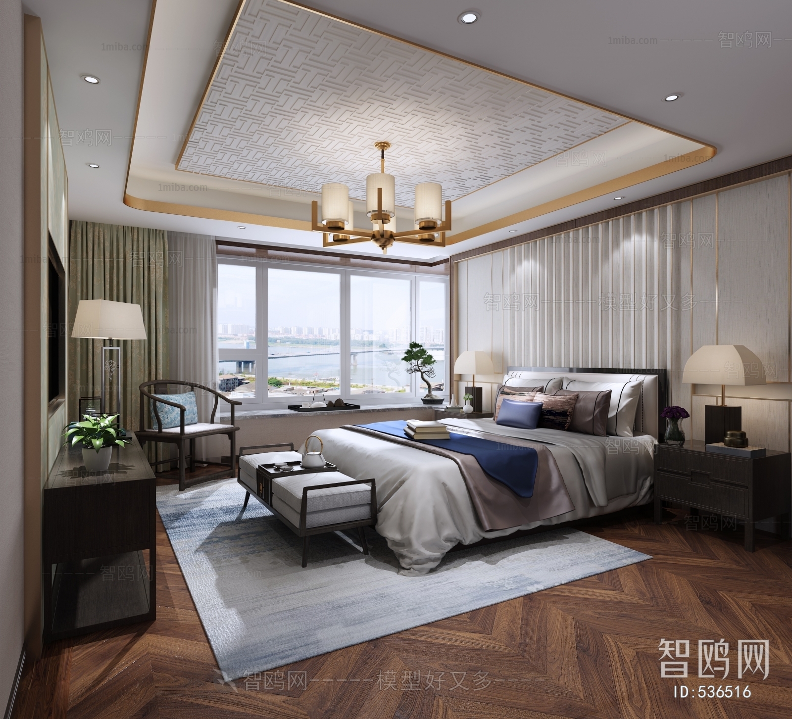 New Chinese Style Bedroom