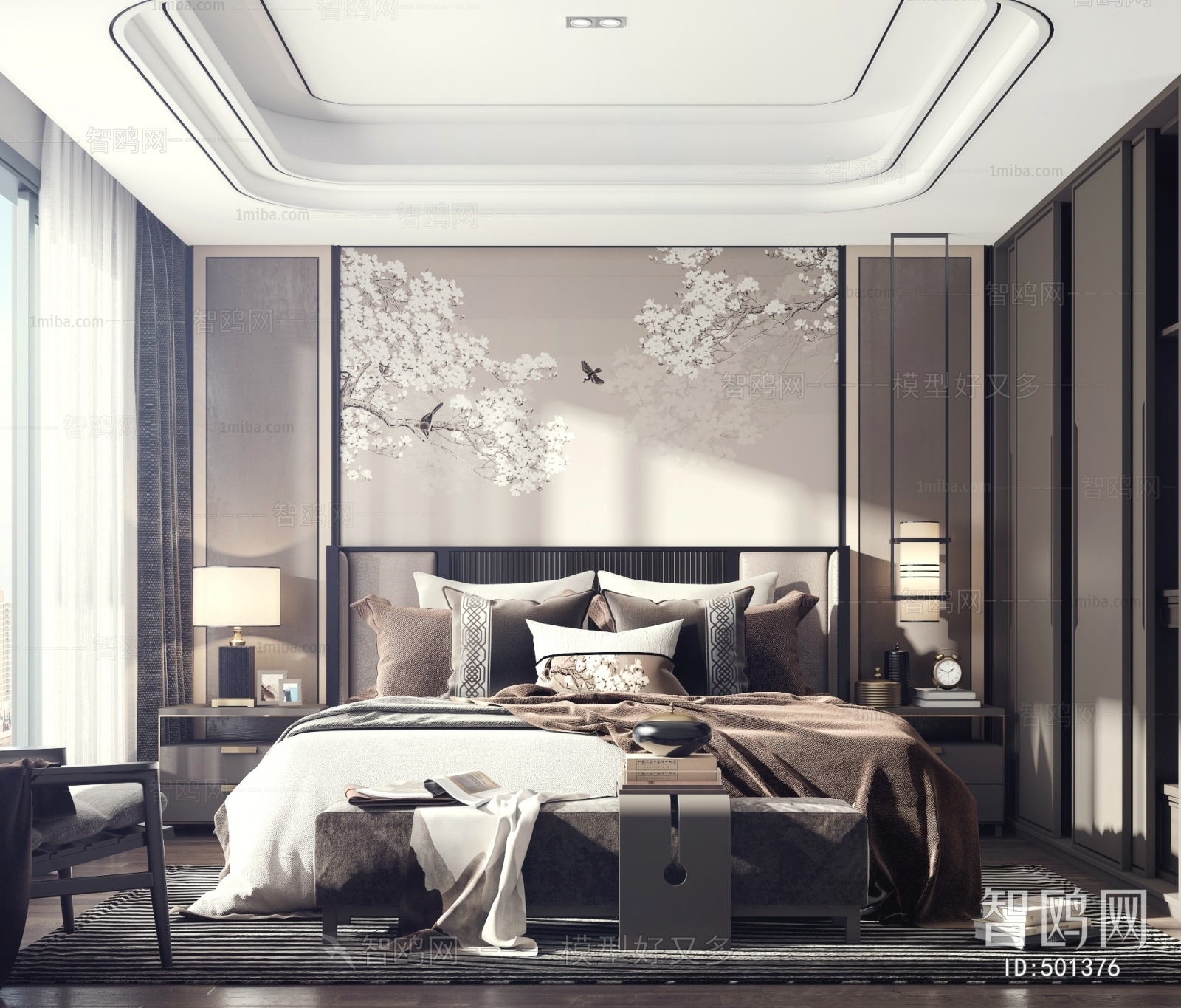 New Chinese Style Bedroom