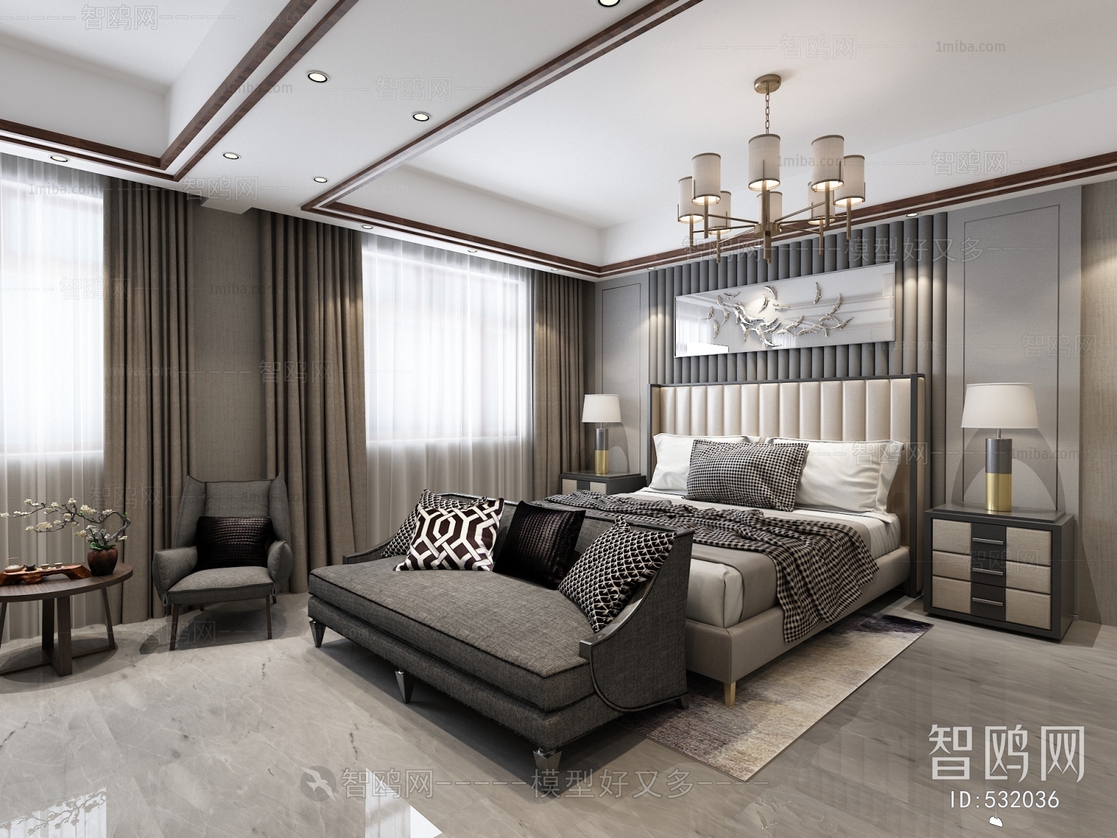 New Chinese Style Bedroom