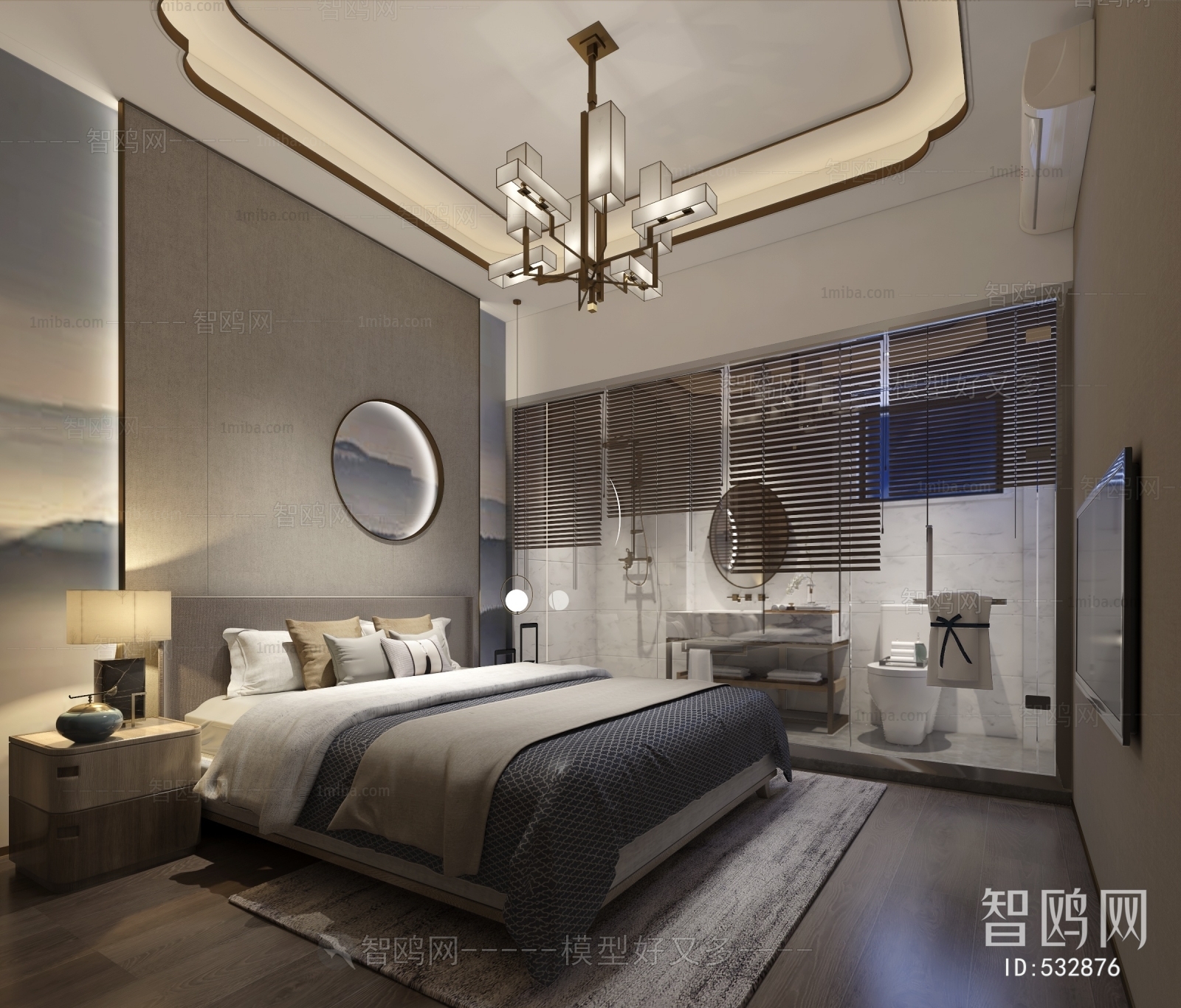 New Chinese Style Bedroom