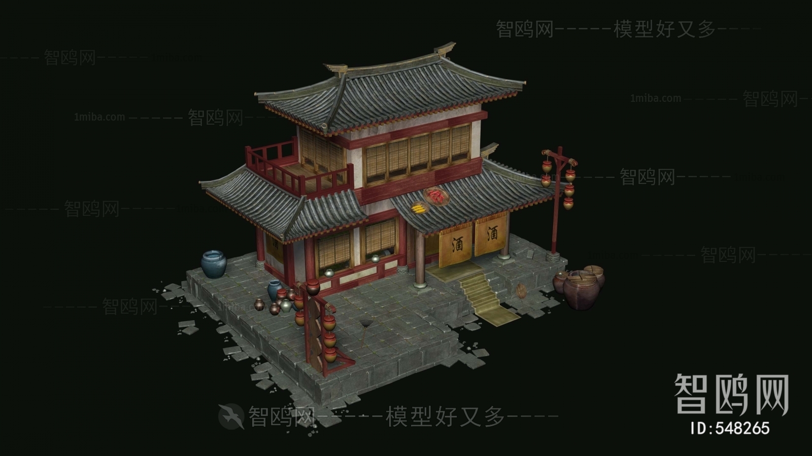 New Chinese Style Ancient Architectural Buildings