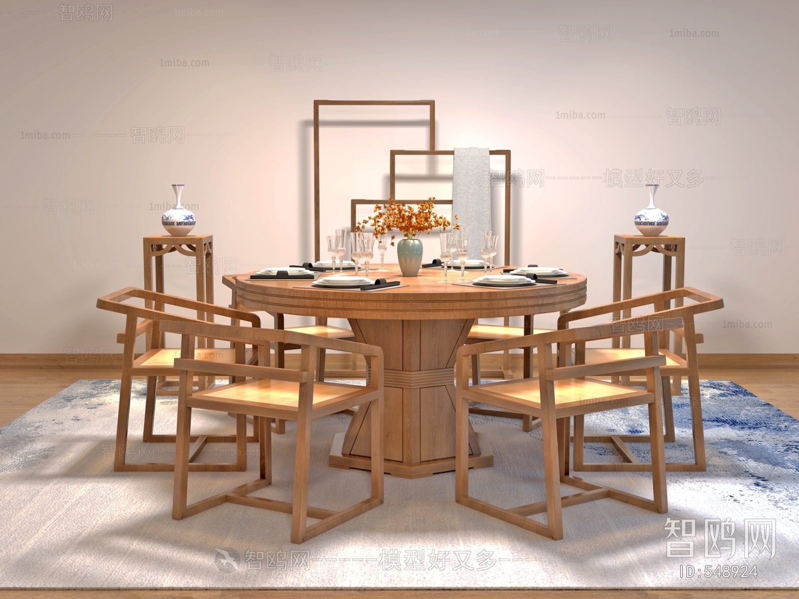 New Chinese Style Dining Table And Chairs