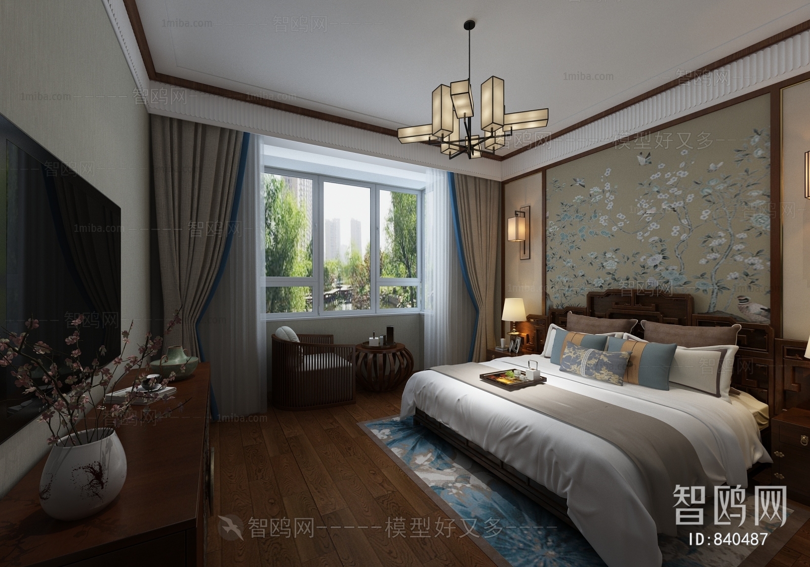 New Chinese Style Bedroom