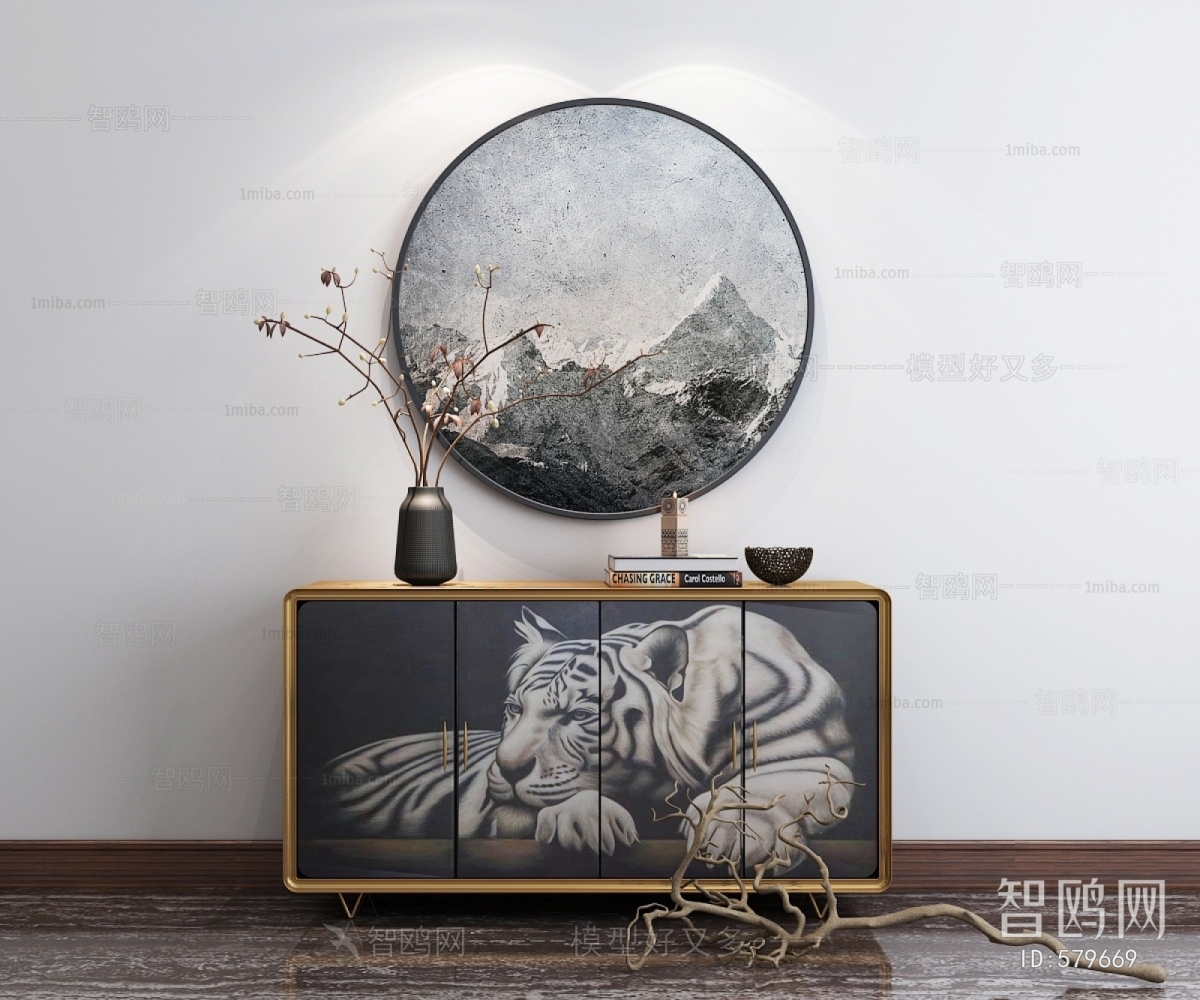 New Chinese Style Decorative Cabinet