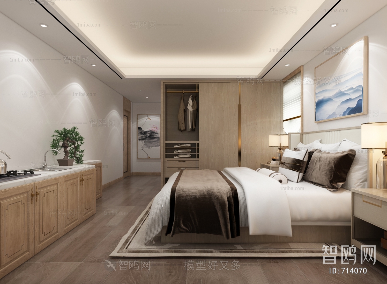 New Chinese Style Bedroom