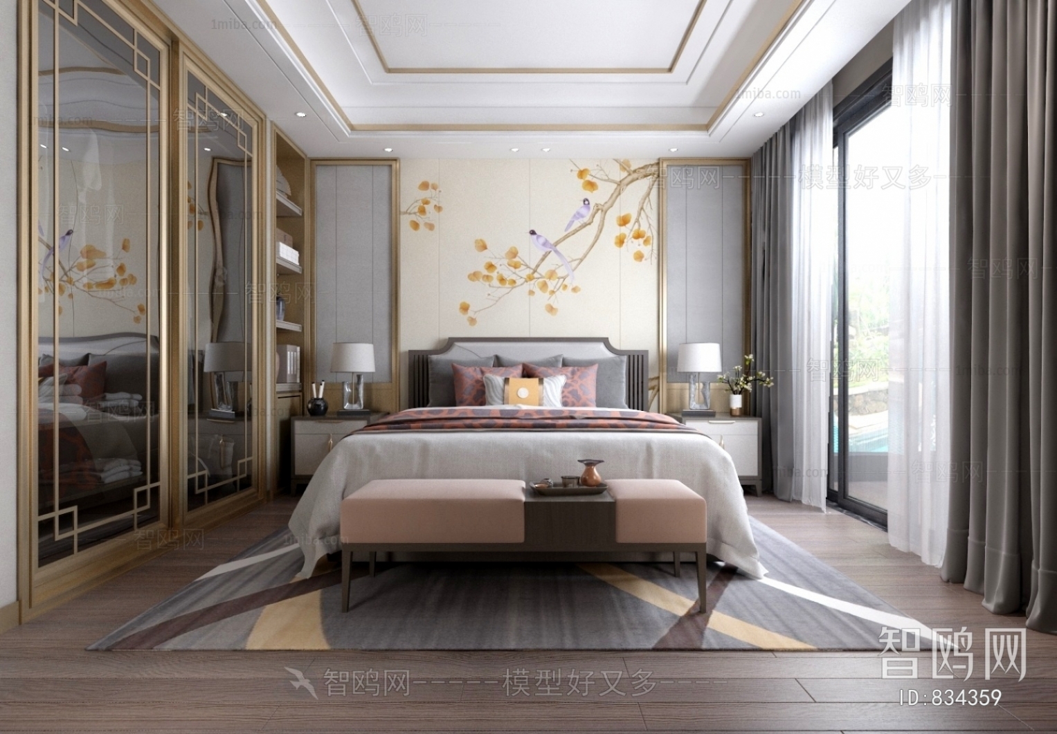 New Chinese Style Bedroom