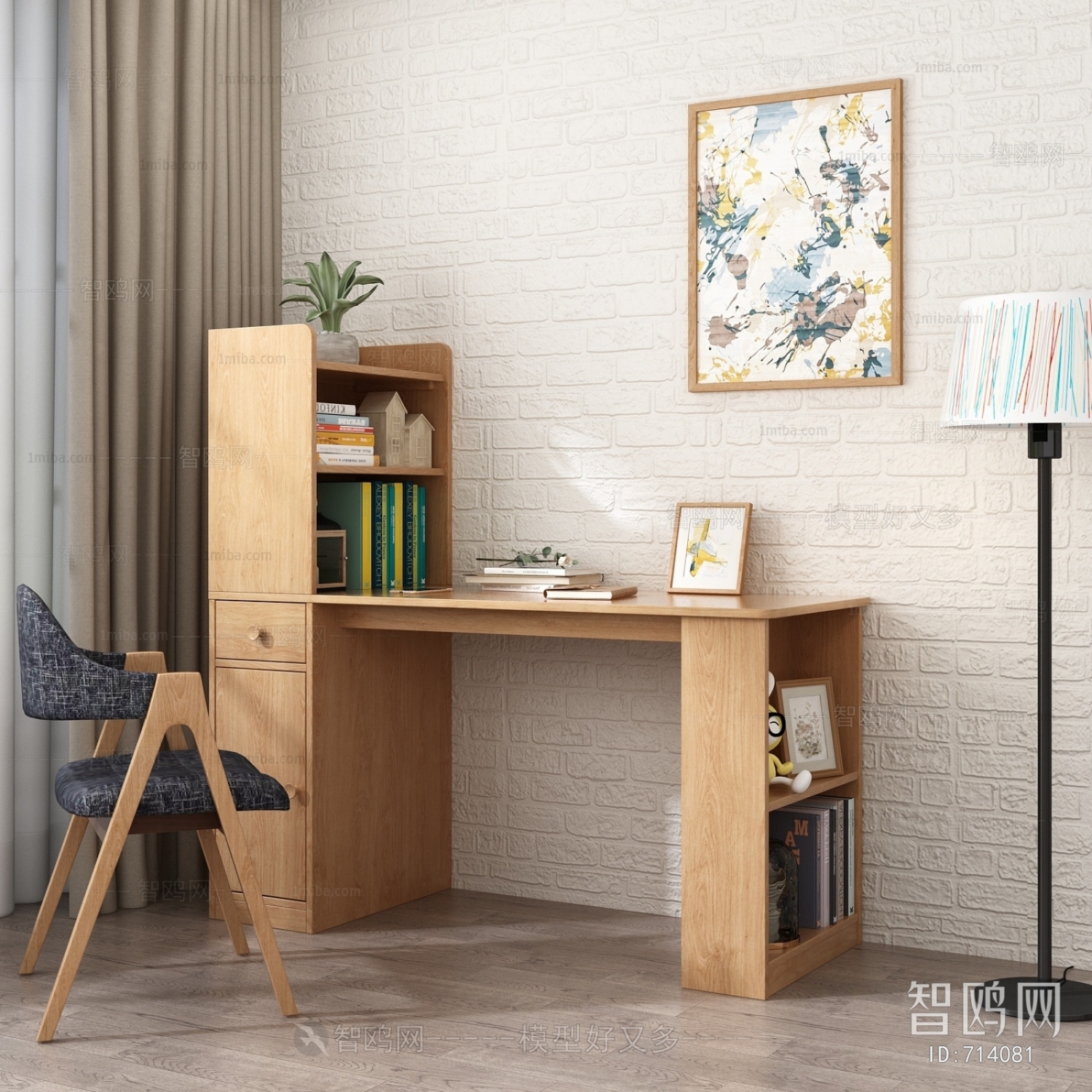 Nordic Style Computer Desk And Chair