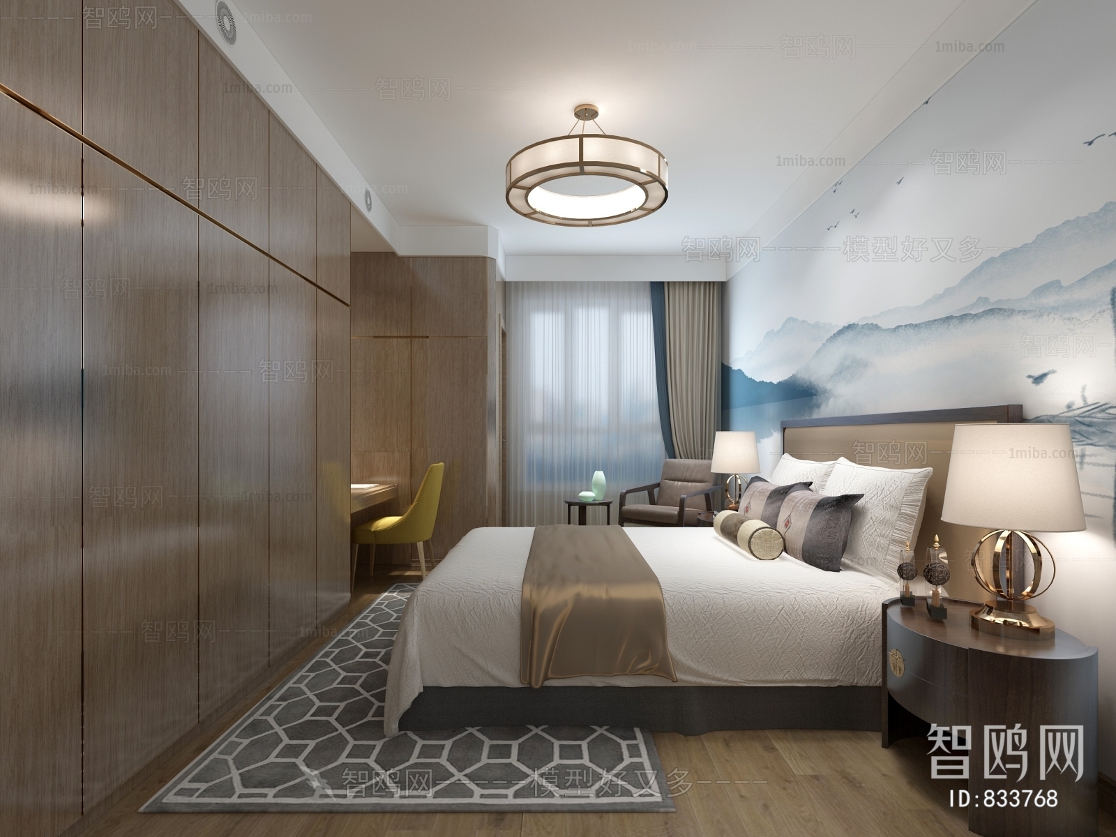 New Chinese Style Bedroom