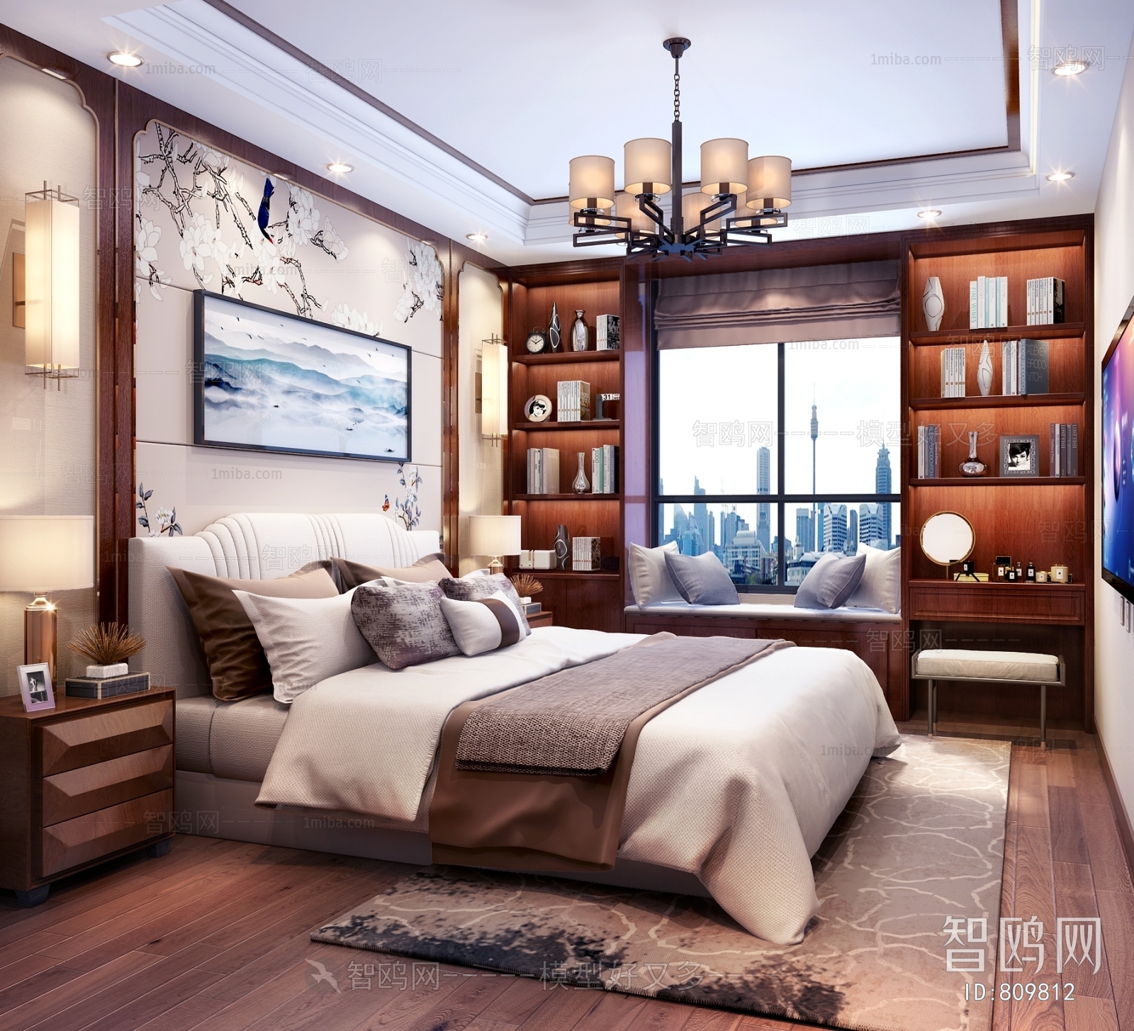 New Chinese Style Bedroom