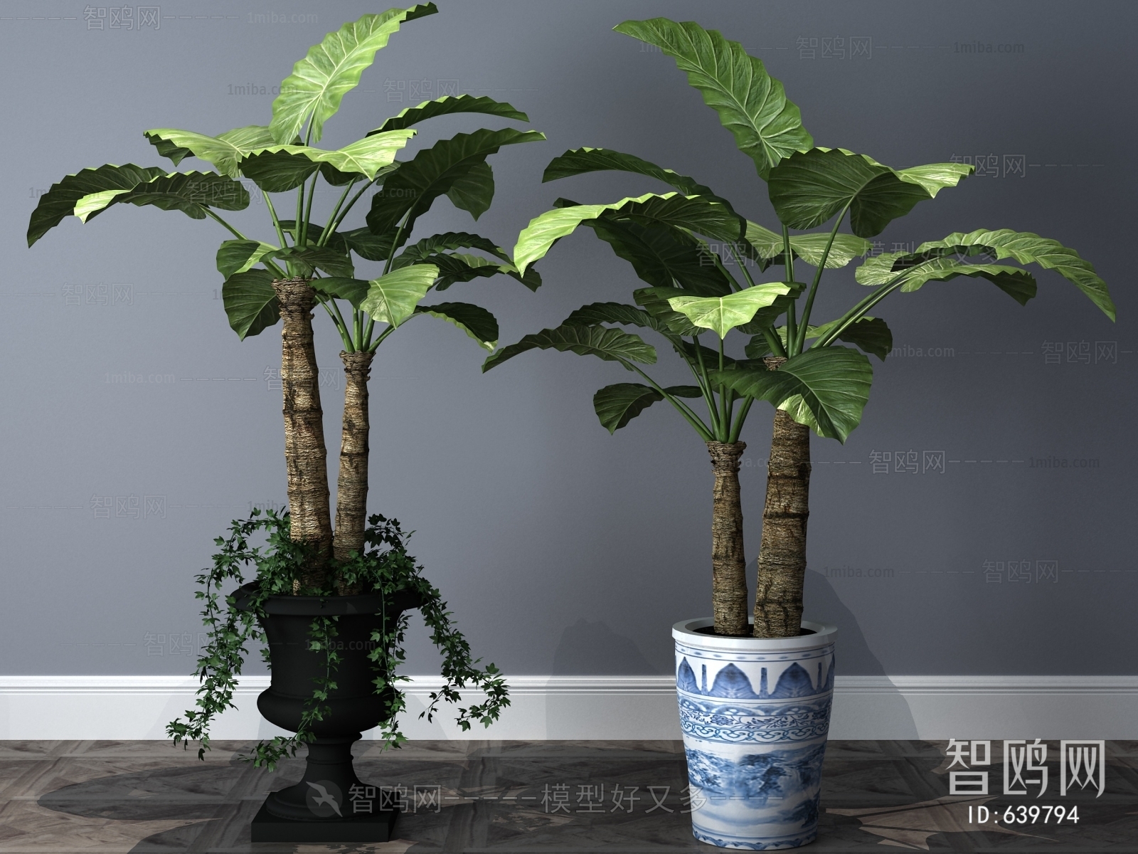 New Chinese Style Potted Green Plant