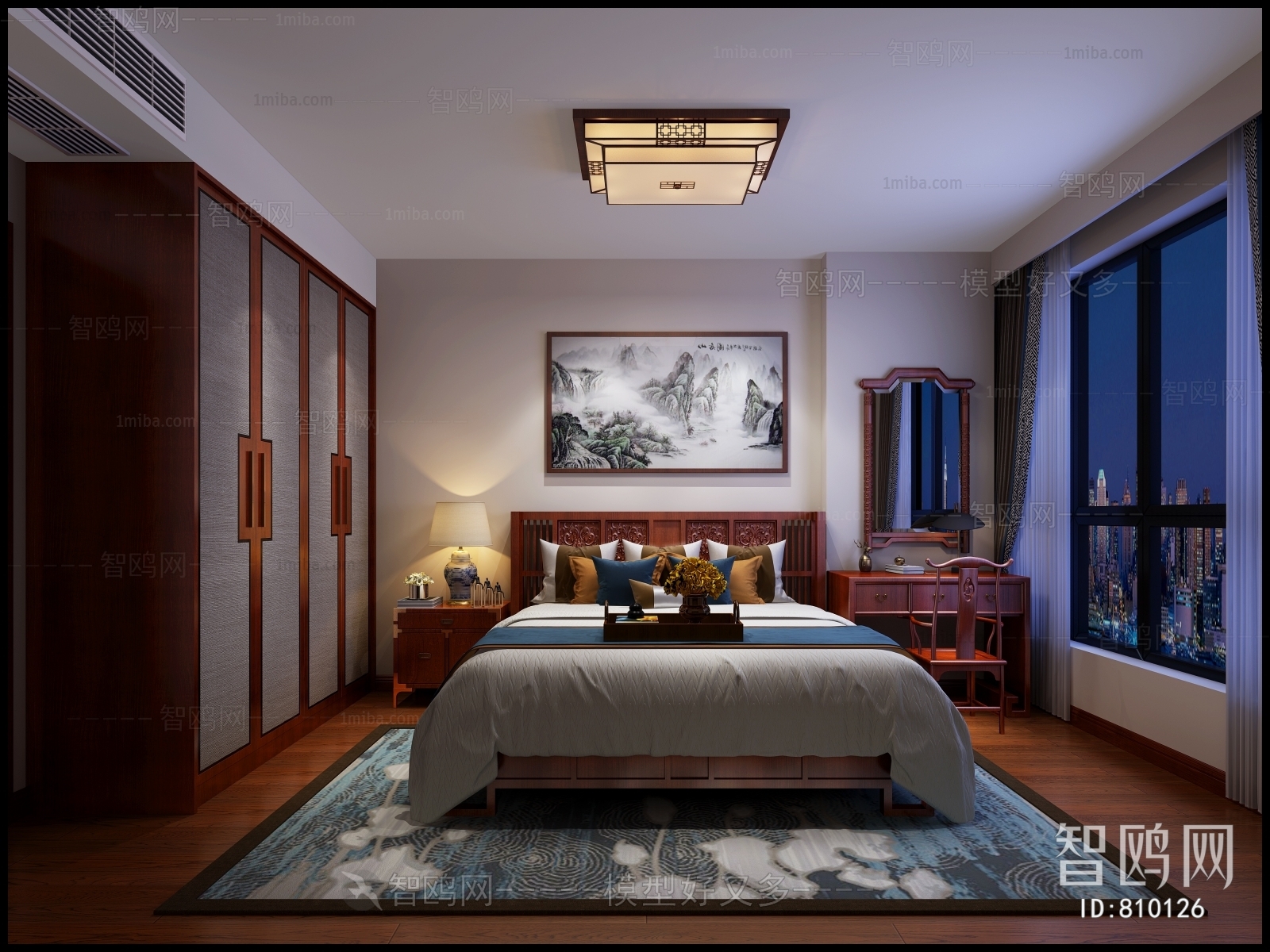 New Chinese Style Bedroom