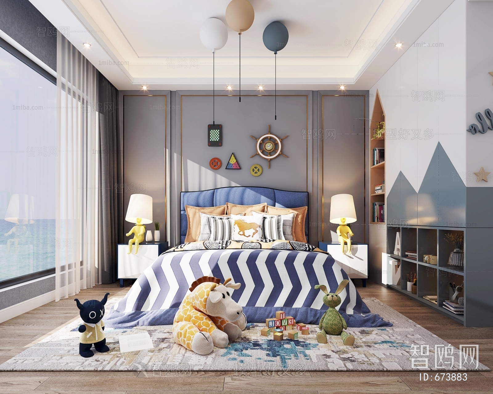 Modern Boy's Room And Son's Room