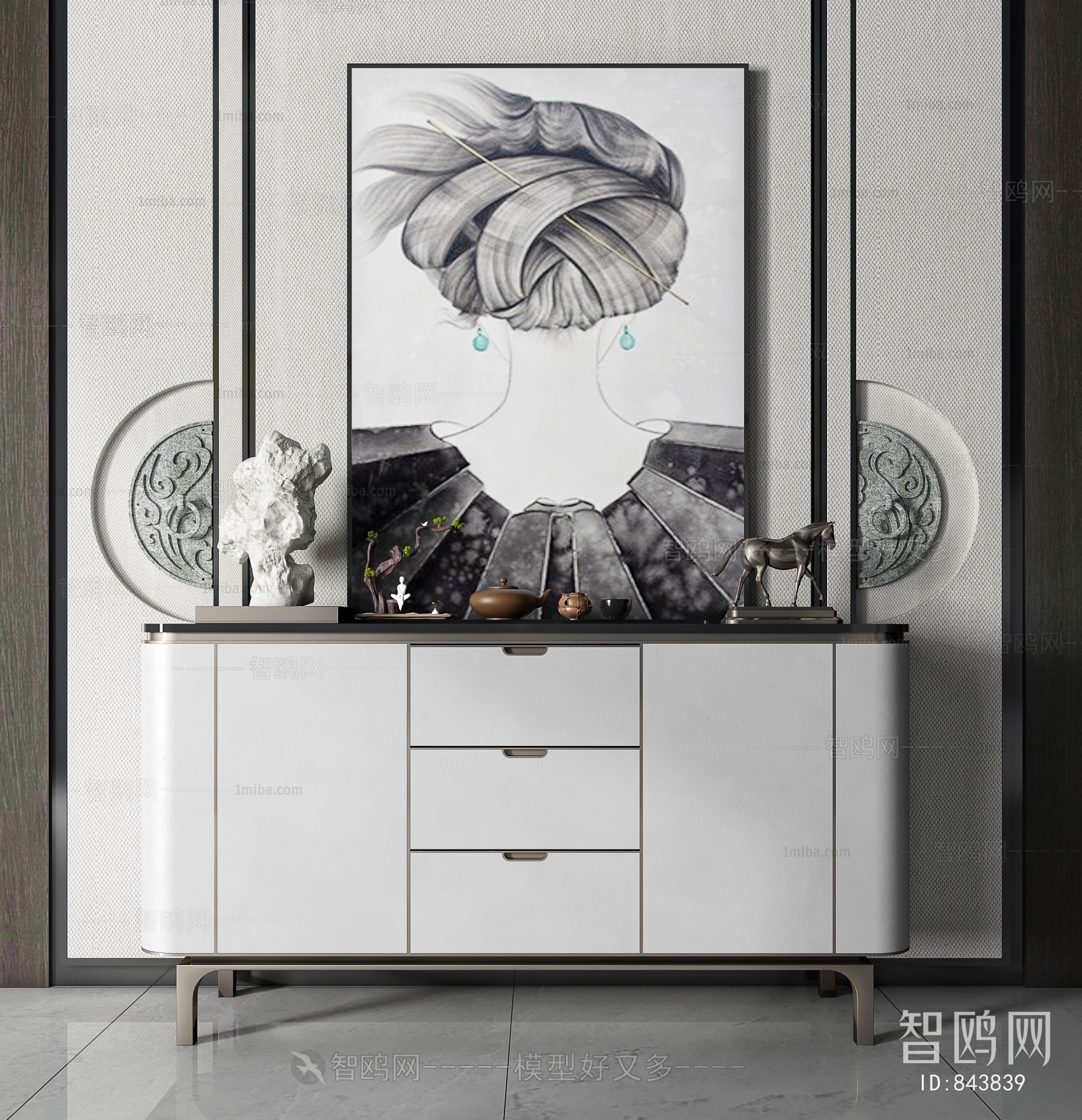 New Chinese Style Side Cabinet/Entrance Cabinet