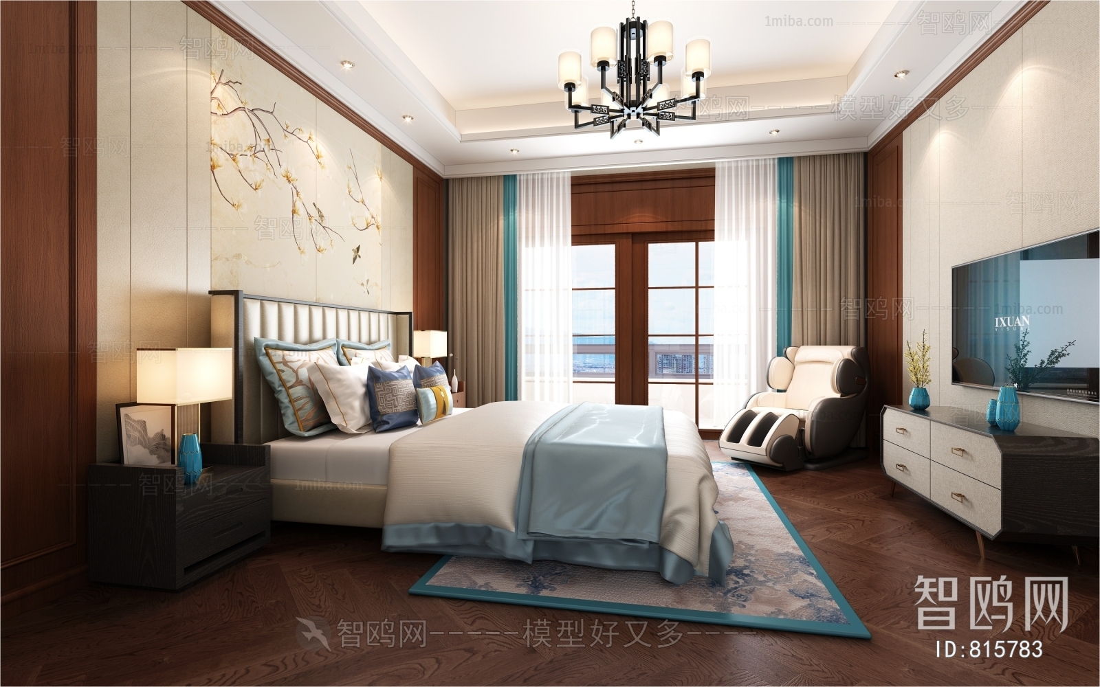 New Chinese Style Bedroom