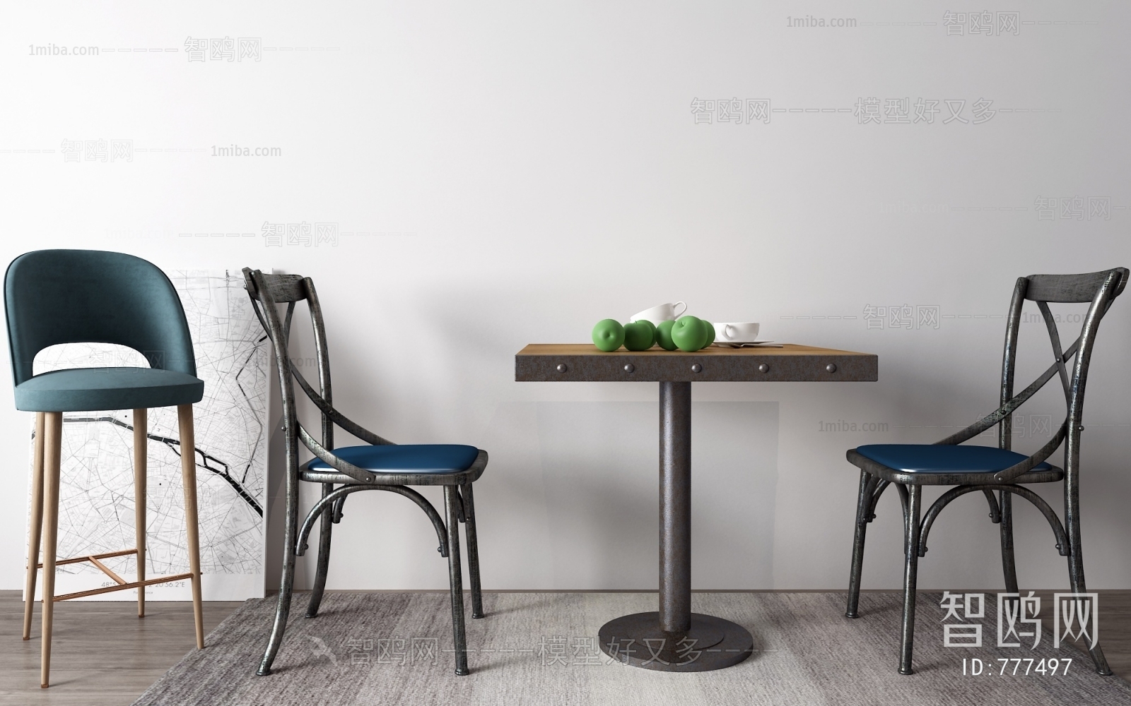 Industrial Style Leisure Table And Chair