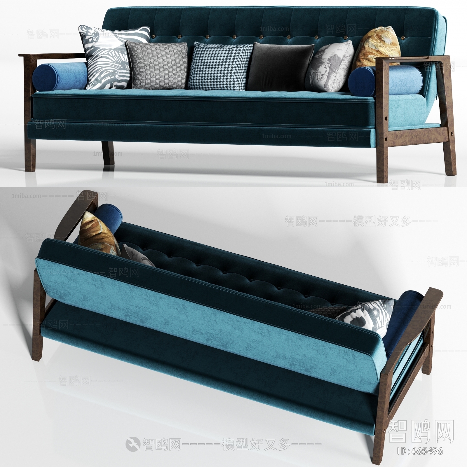 New Chinese Style Multi Person Sofa