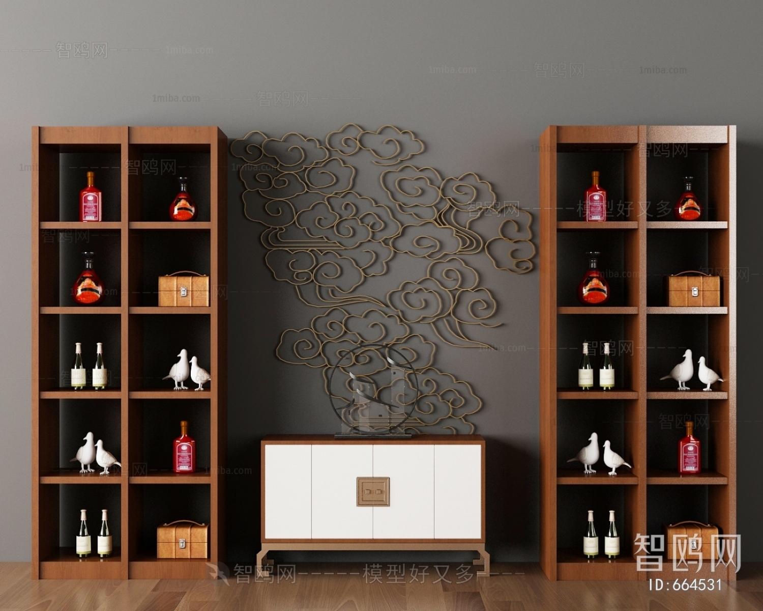 New Chinese Style Wine Cabinet