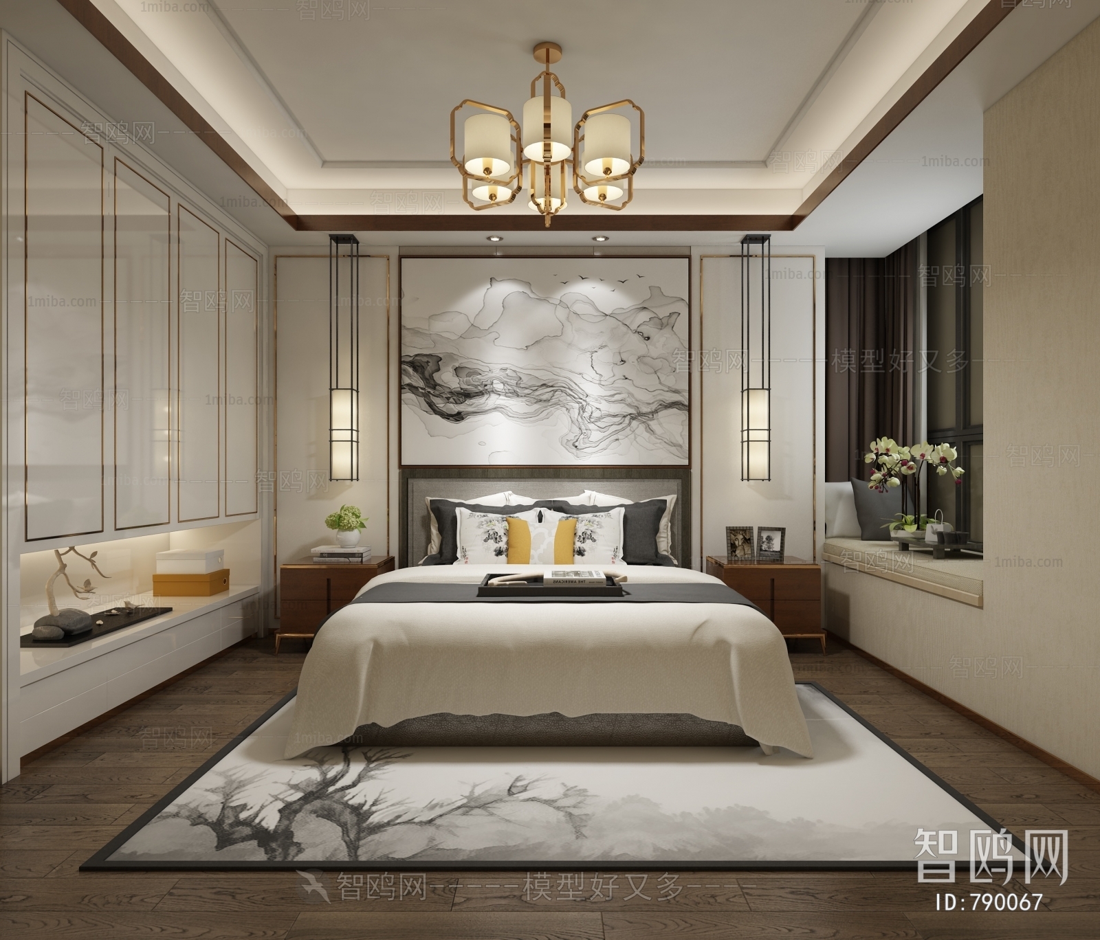 New Chinese Style Bedroom