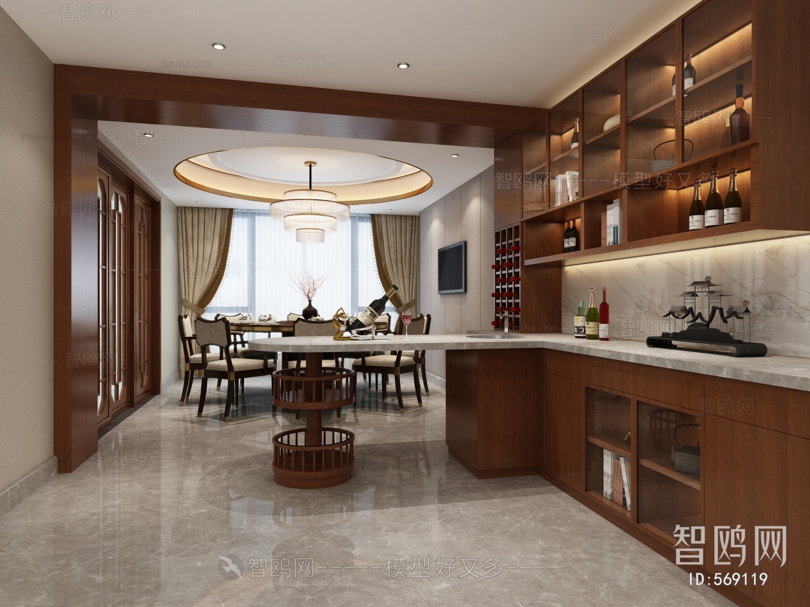 New Chinese Style Dining Room