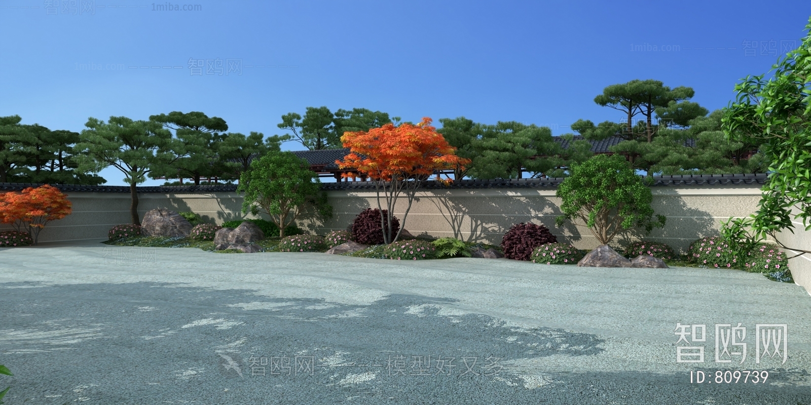 New Chinese Style Garden Landscape