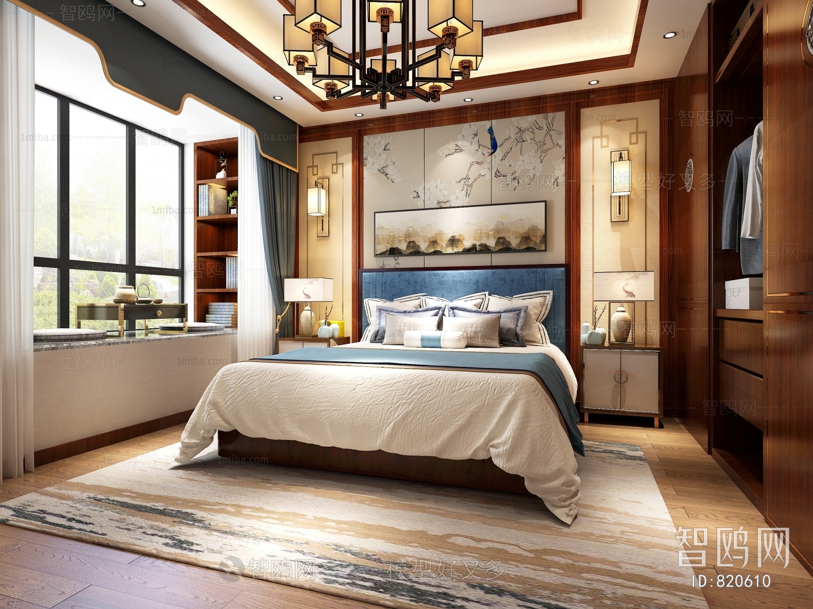 New Chinese Style Bedroom