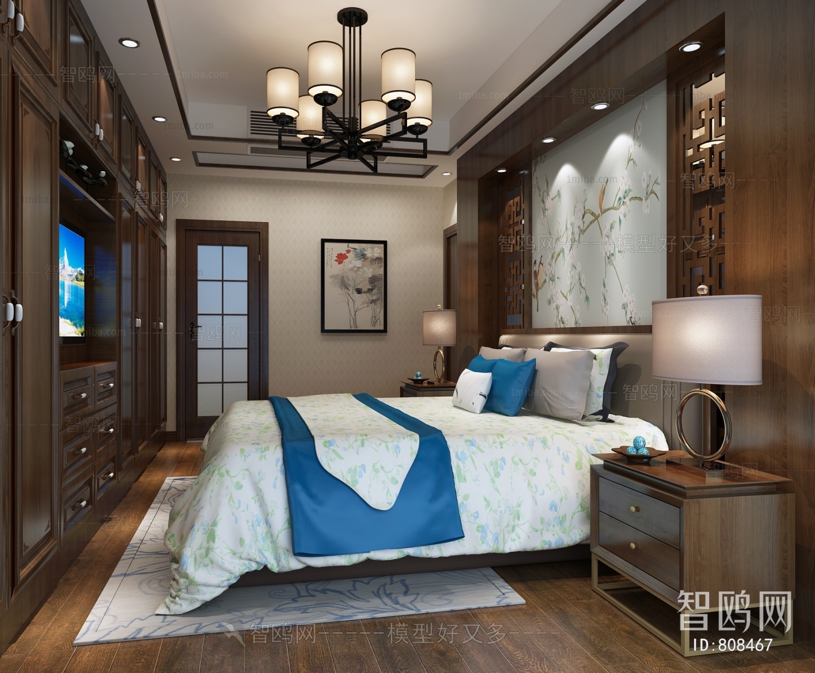 New Chinese Style Bedroom