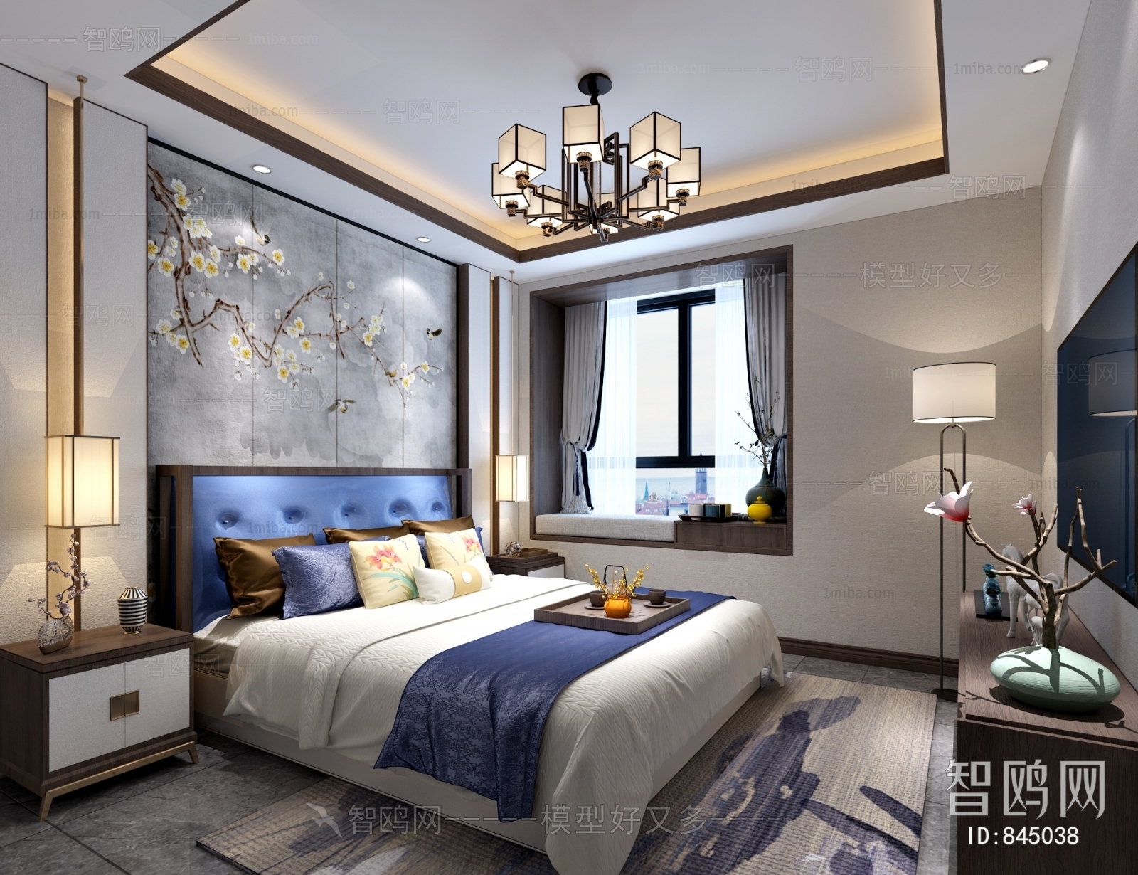 New Chinese Style Bedroom