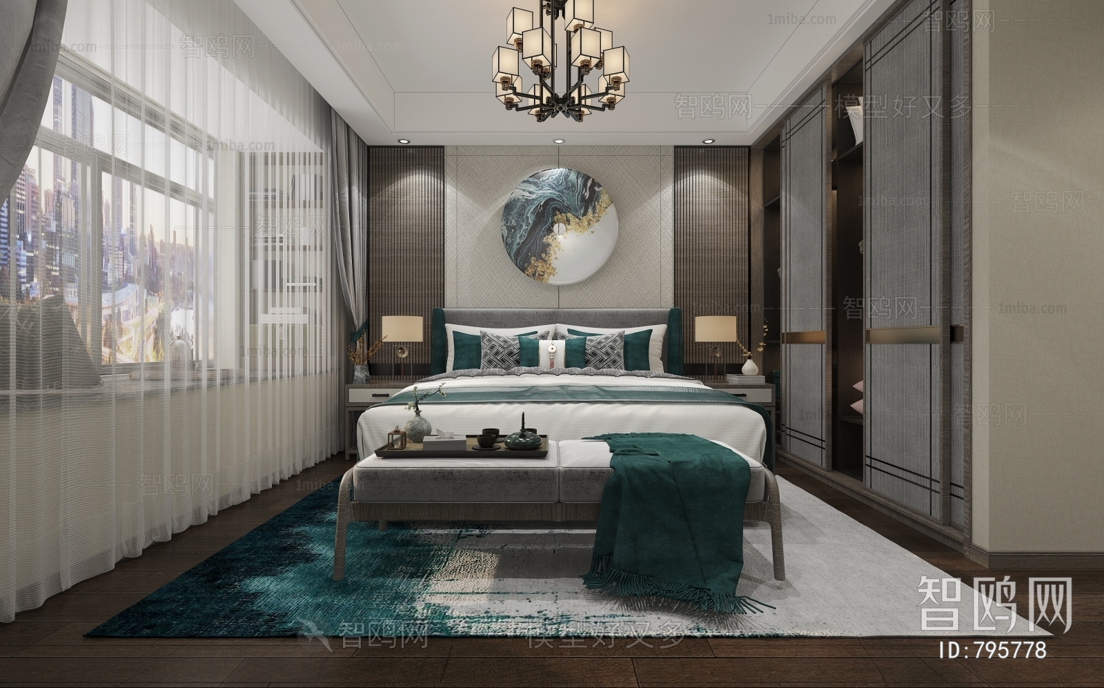 New Chinese Style Bedroom