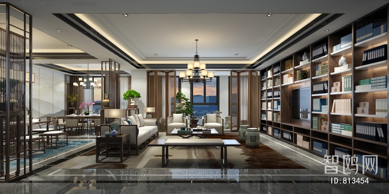 New Chinese Style A Living Room