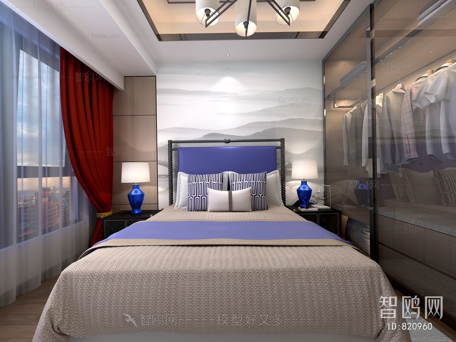 New Chinese Style Bedroom