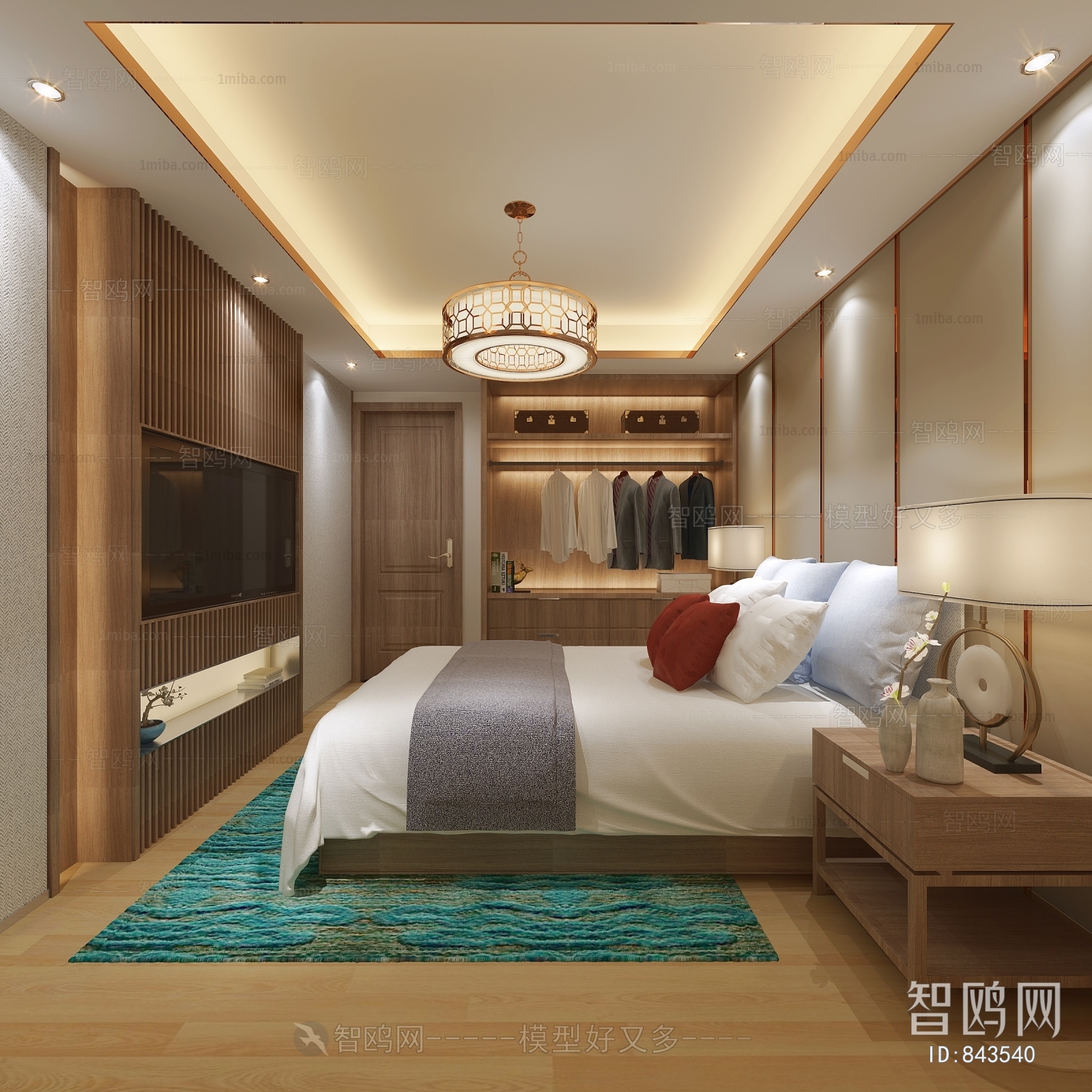 New Chinese Style Bedroom