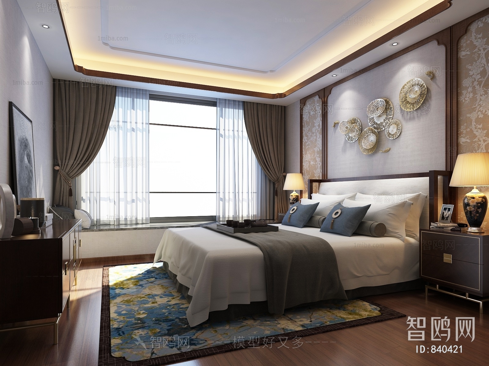 New Chinese Style Bedroom