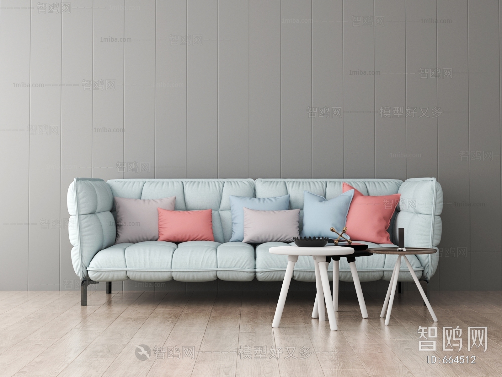 Nordic Style Three-seat Sofa