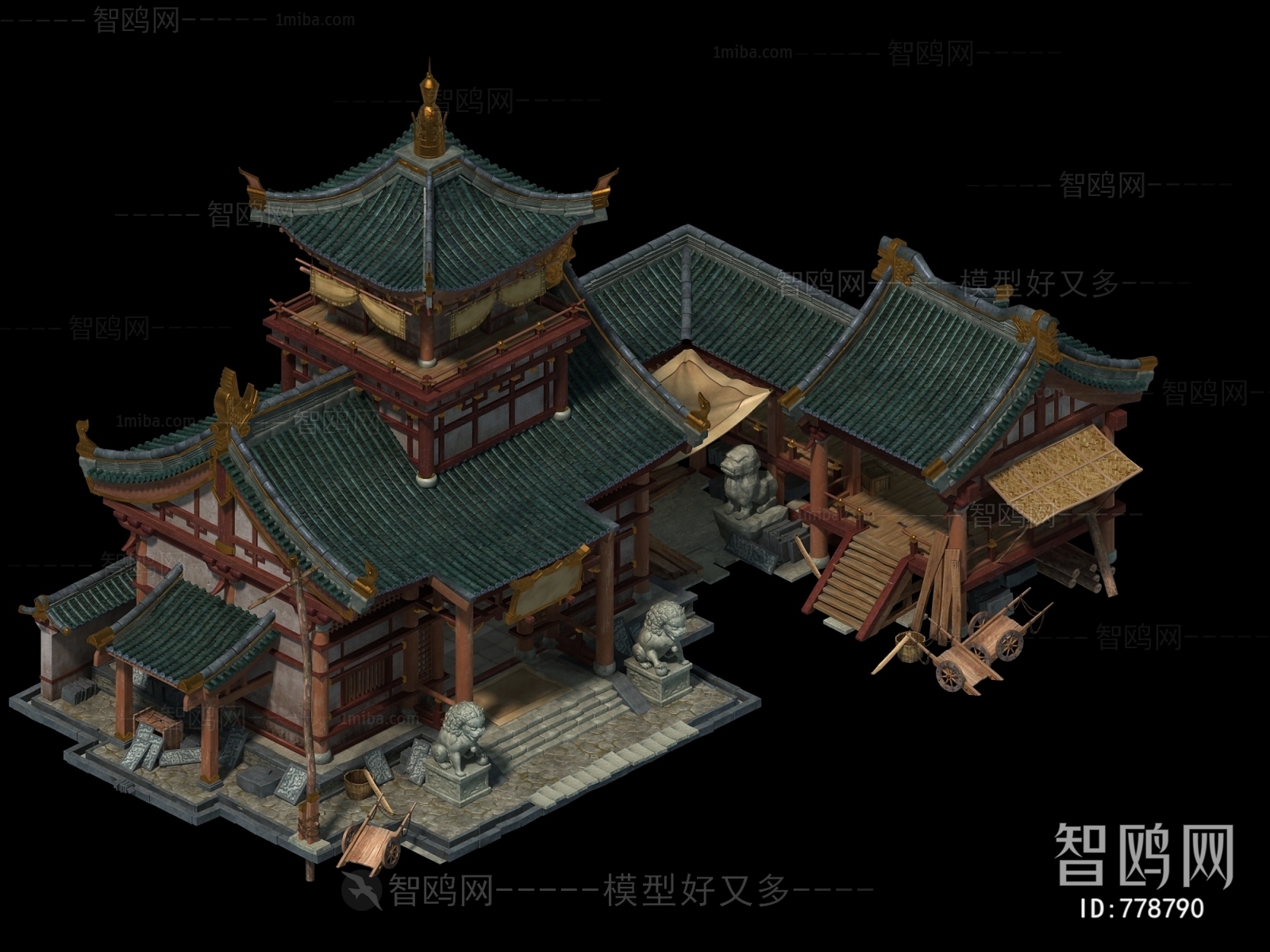 Chinese Style Ancient Architectural Buildings