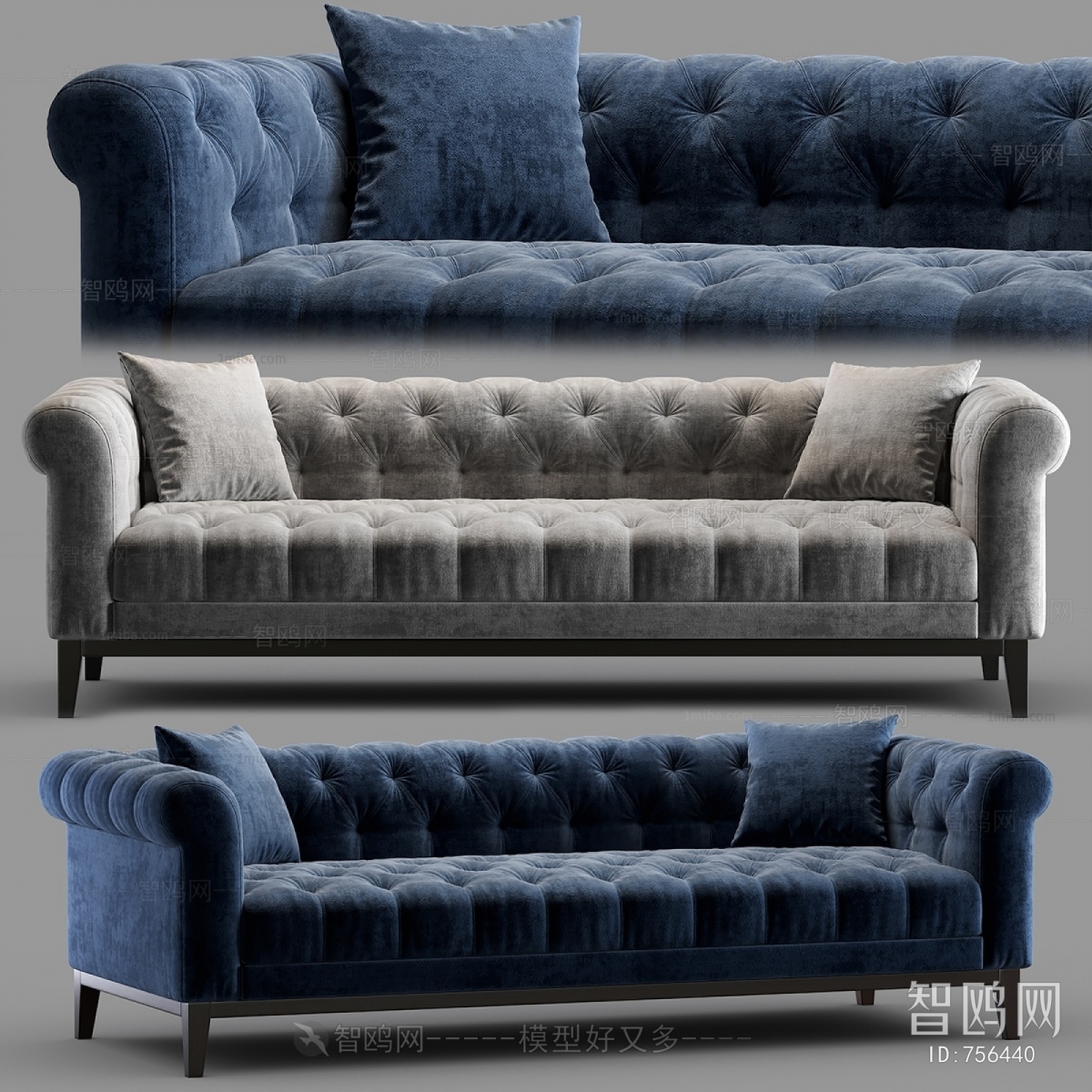 American Style Three-seat Sofa