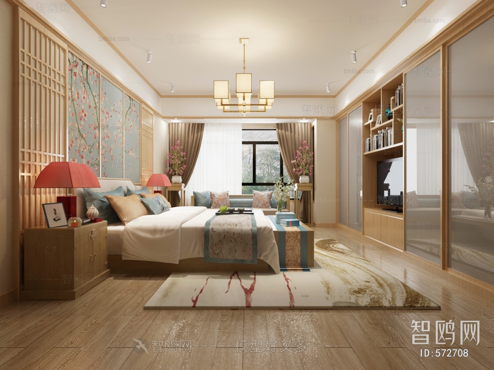 New Chinese Style Bedroom