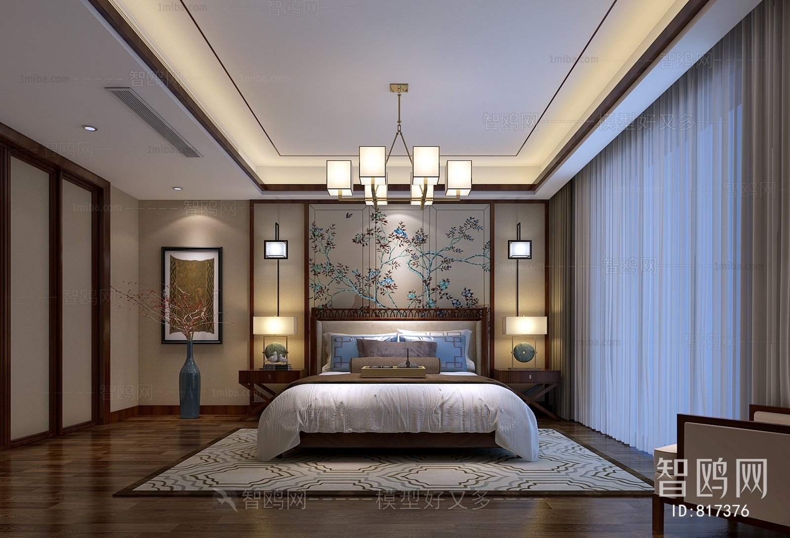 New Chinese Style Bedroom