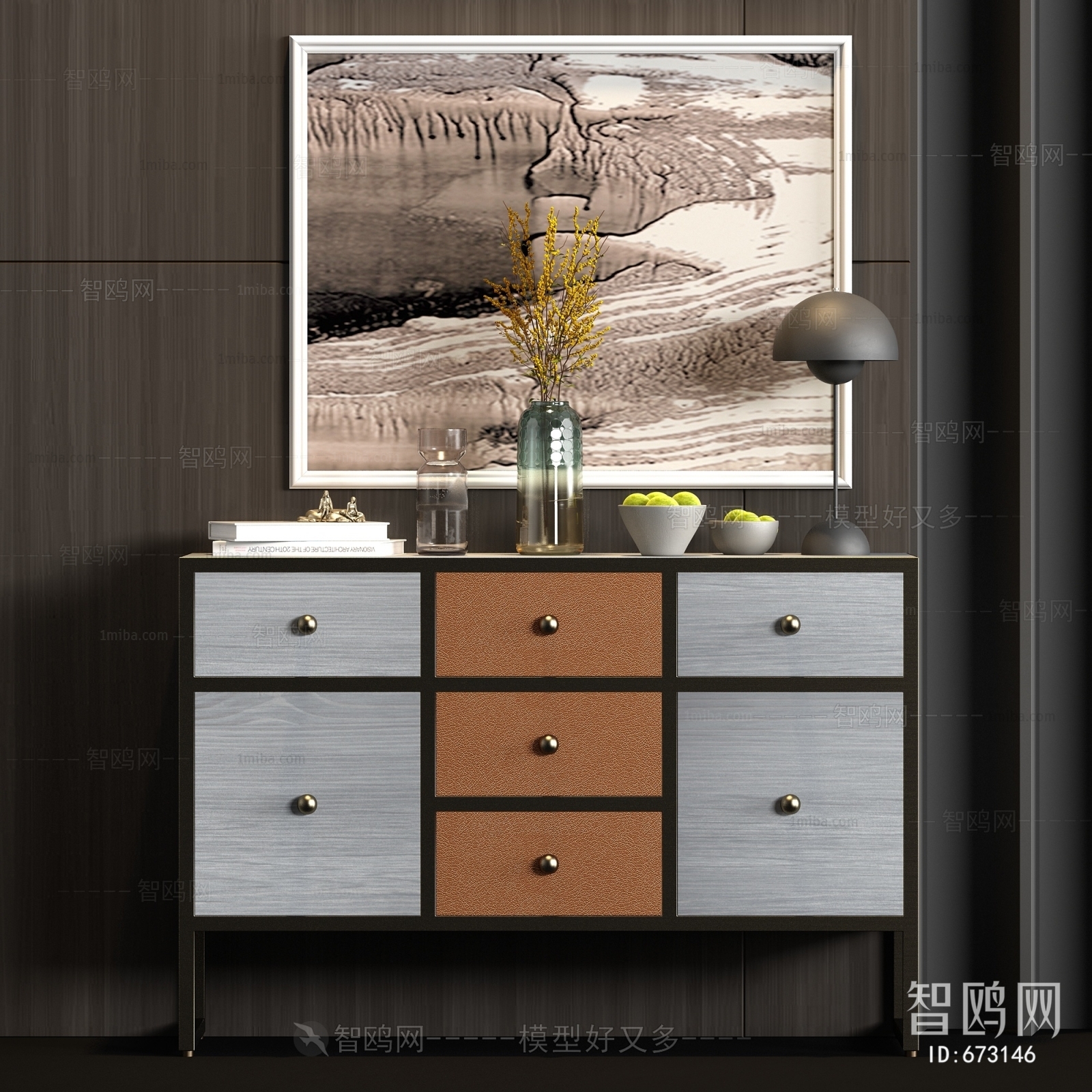 New Chinese Style Decorative Cabinet