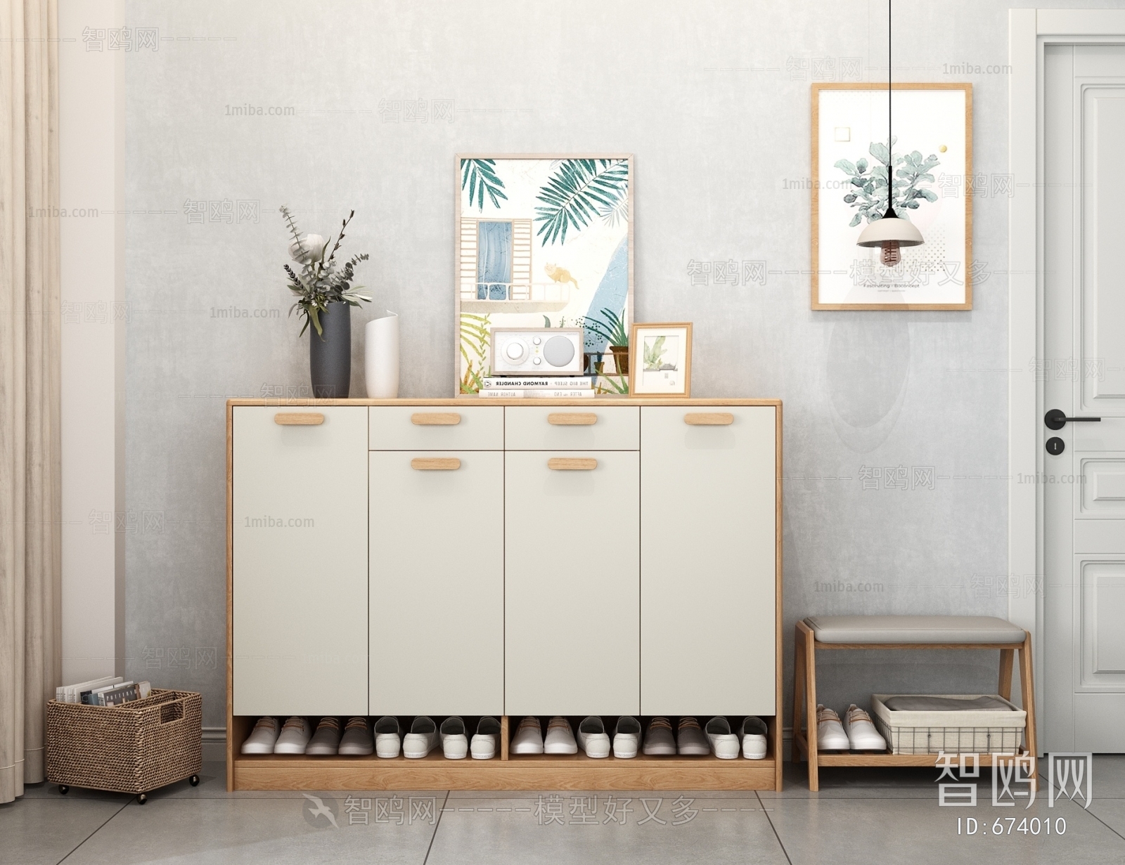 Nordic Style Shoe Cabinet