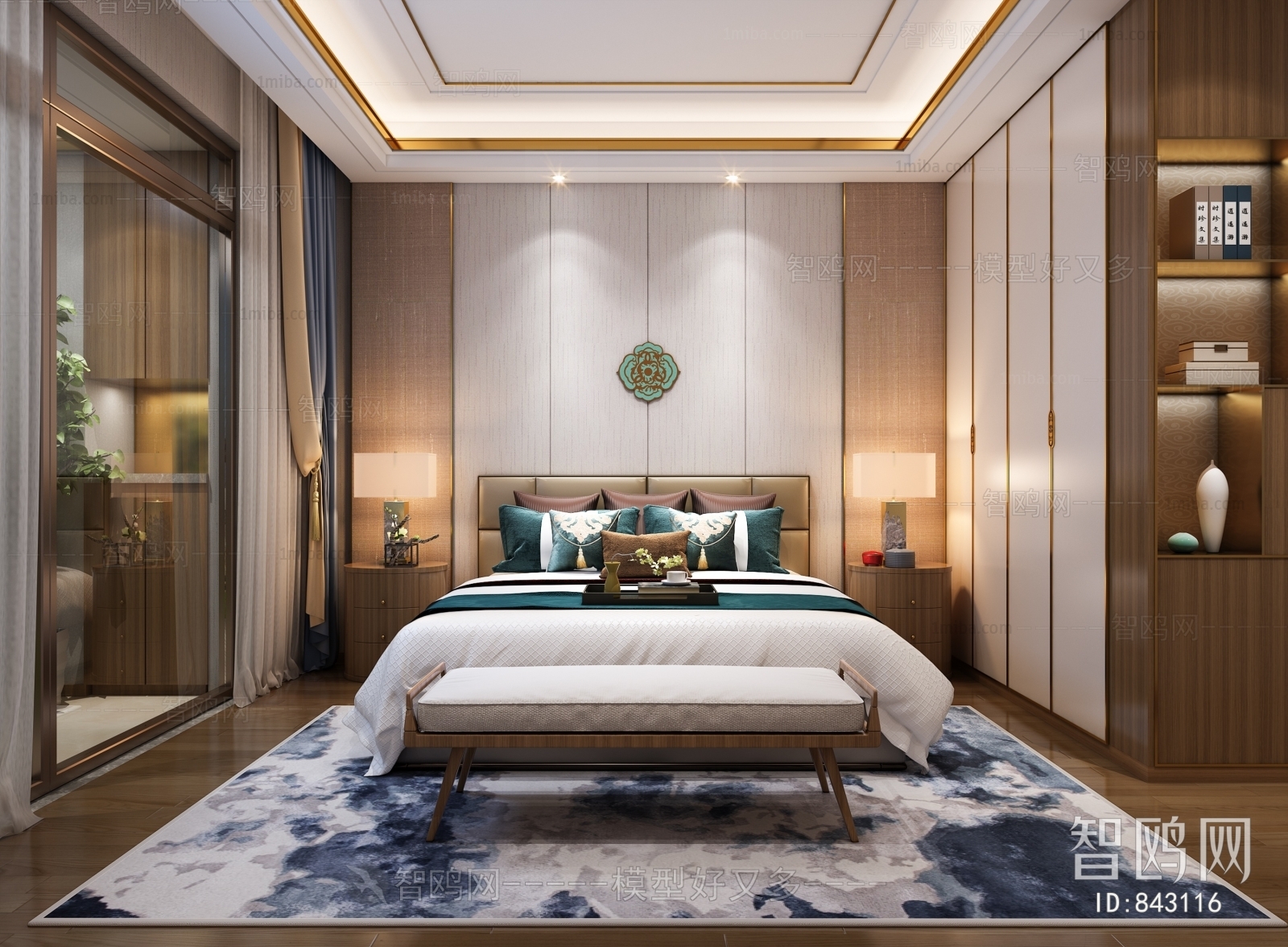 New Chinese Style Bedroom