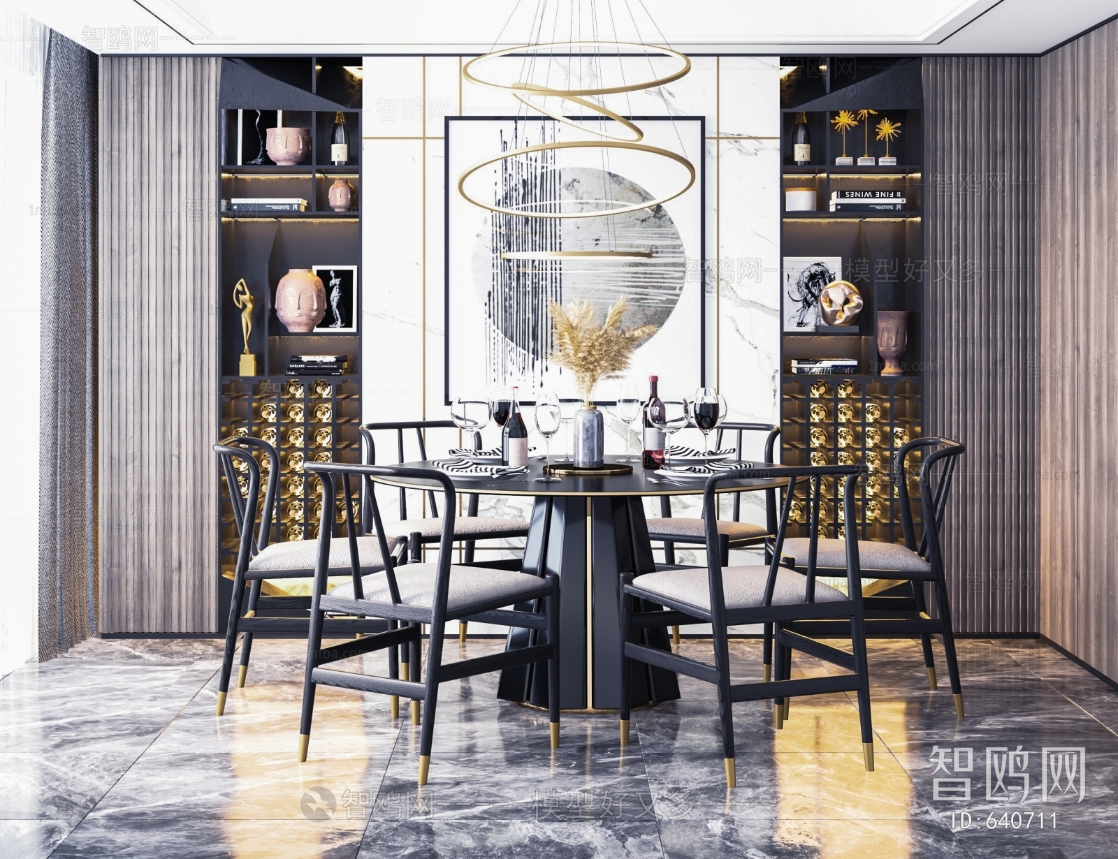 New Chinese Style Dining Room