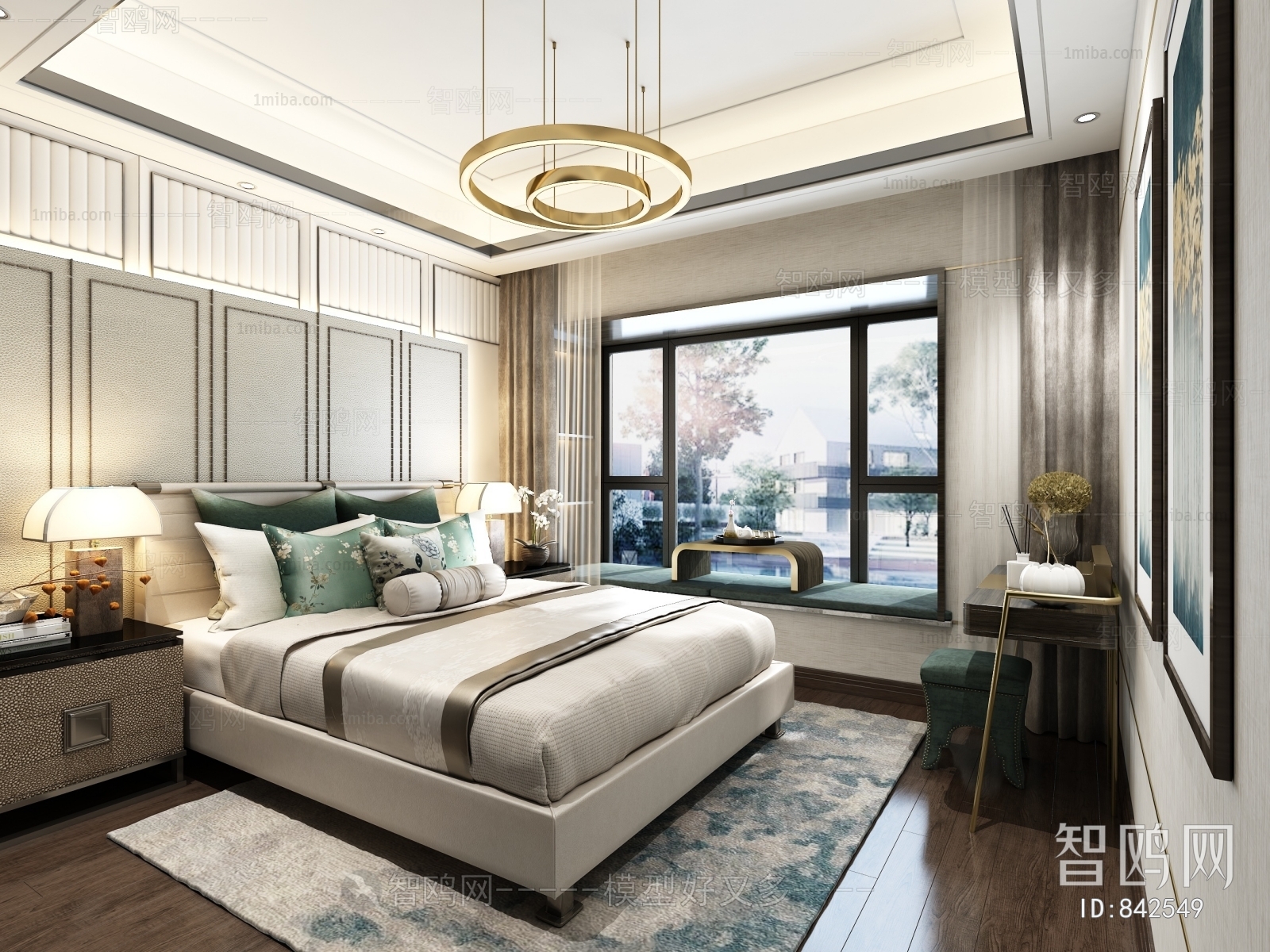 New Chinese Style Bedroom