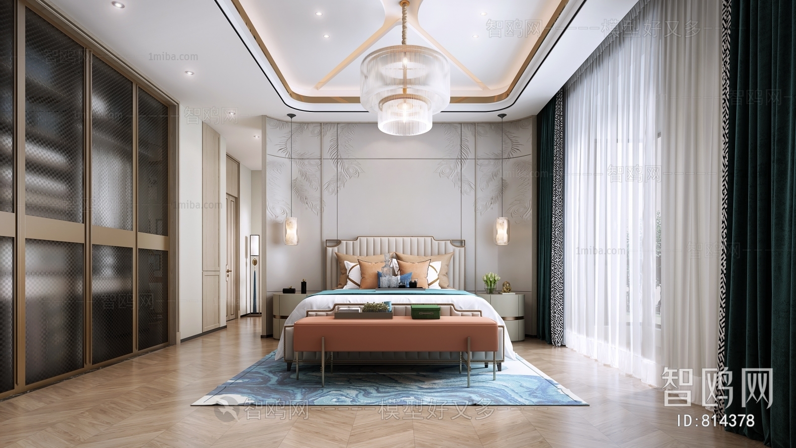 New Chinese Style Bedroom