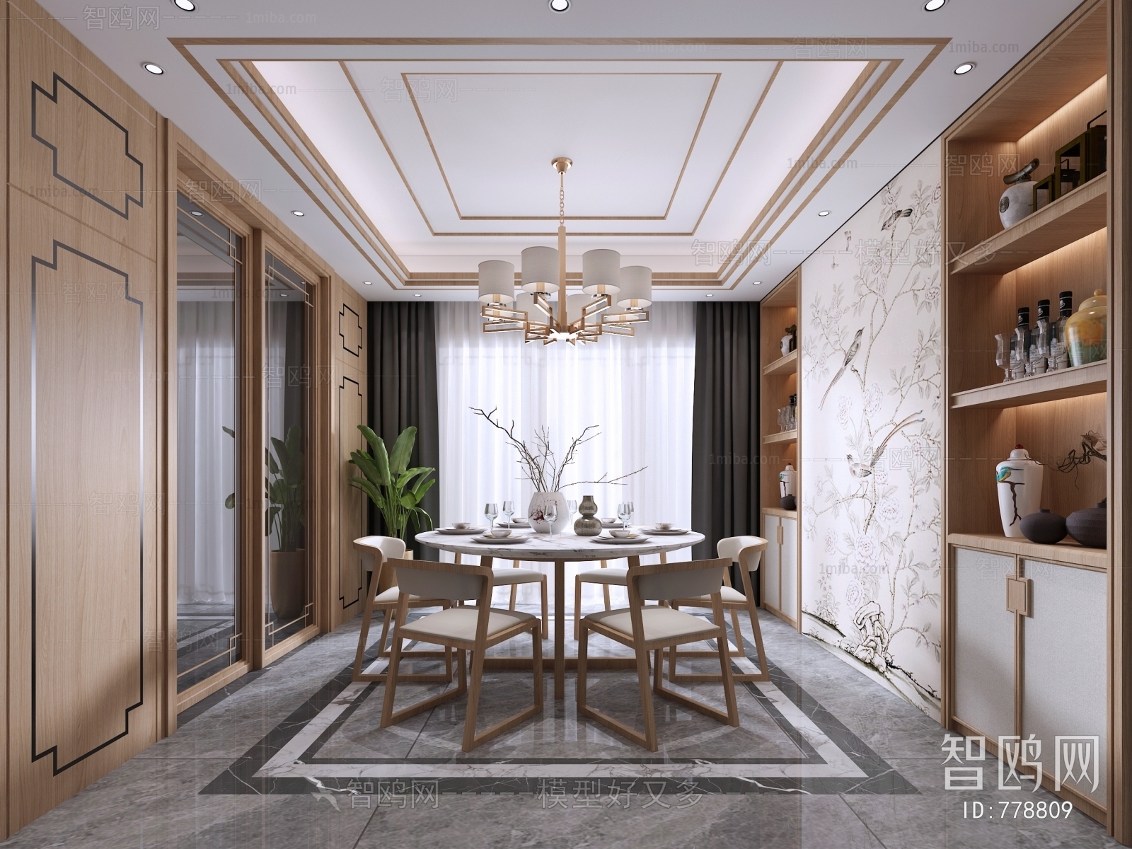 New Chinese Style Dining Room